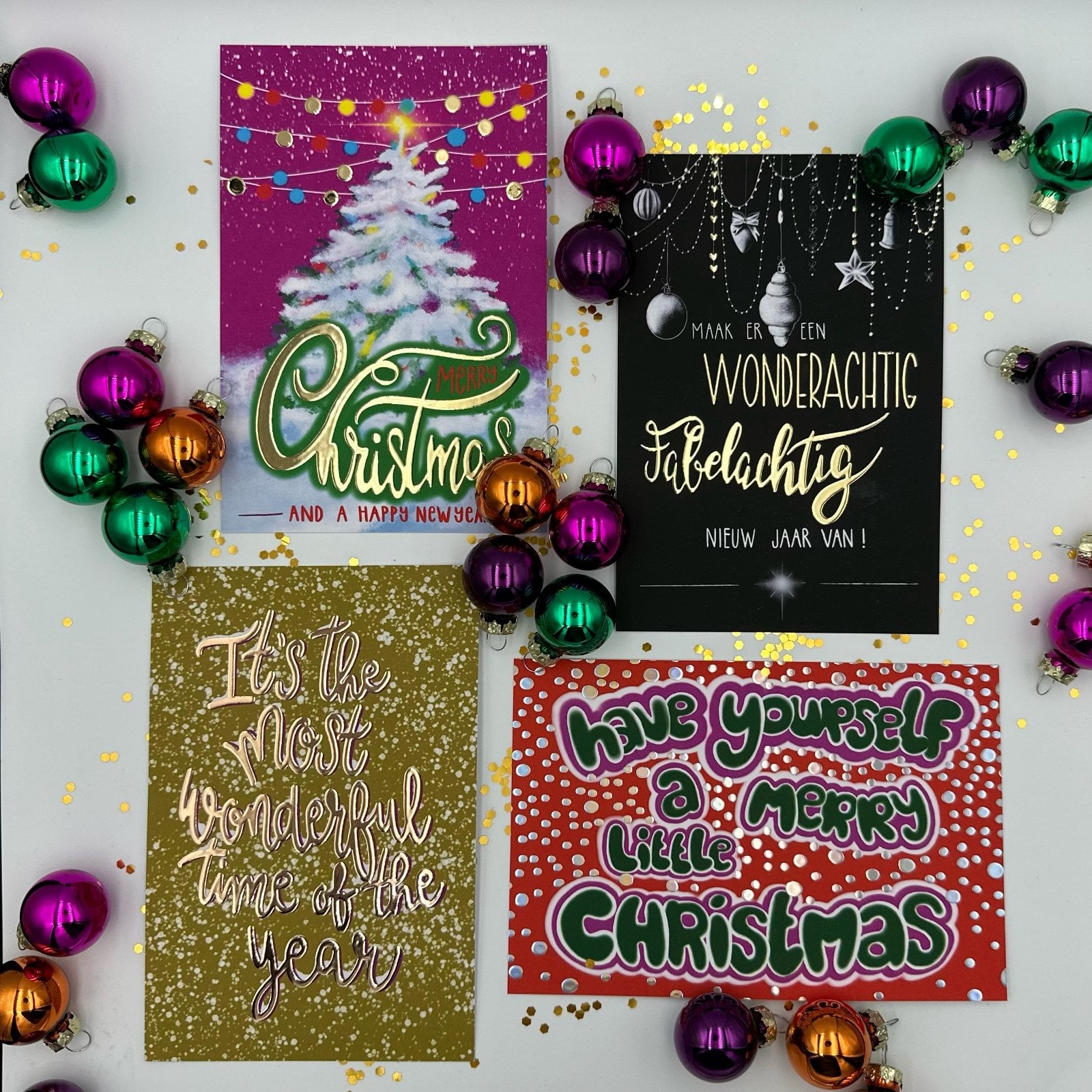 Kerstkaarten Set nr.1 ( 4 stuks ) - 96029 Kerstkaarten Set nr.1 ( 4 stuks )