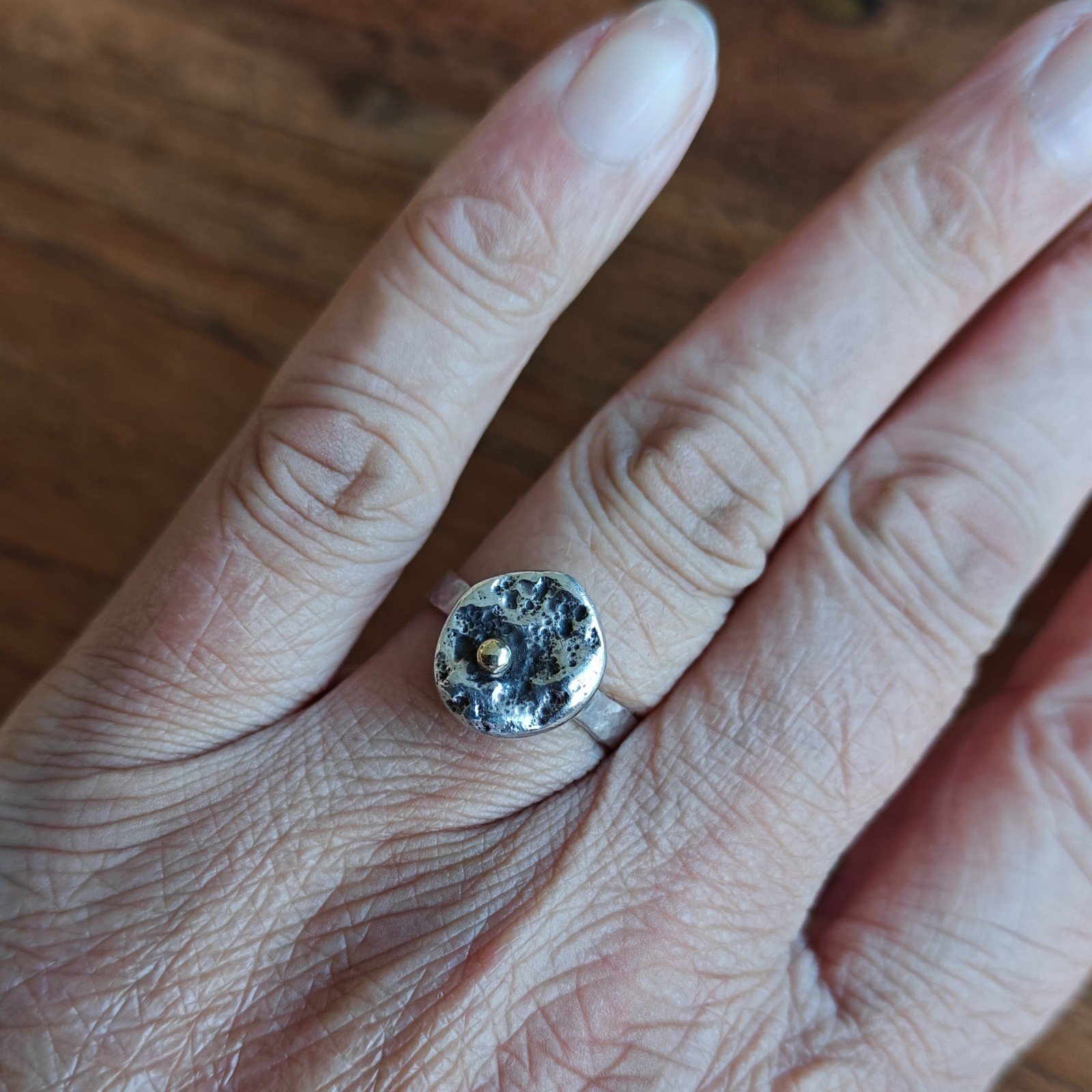 Rough Enough collectie, unieke zilveren ring - 97689 Rough Enough collection, unieke zilveren ring