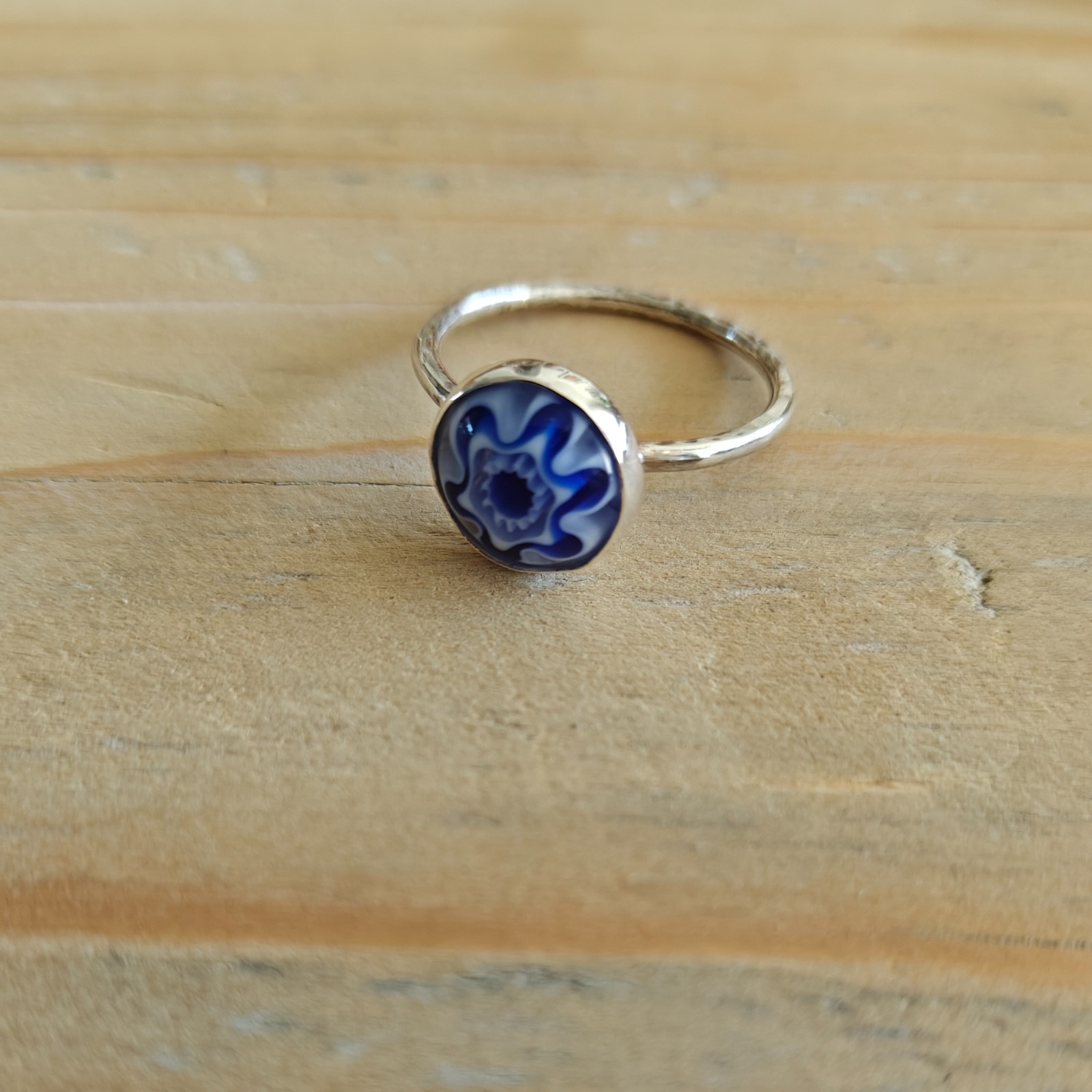 Unieke zilveren ringen Millefiori