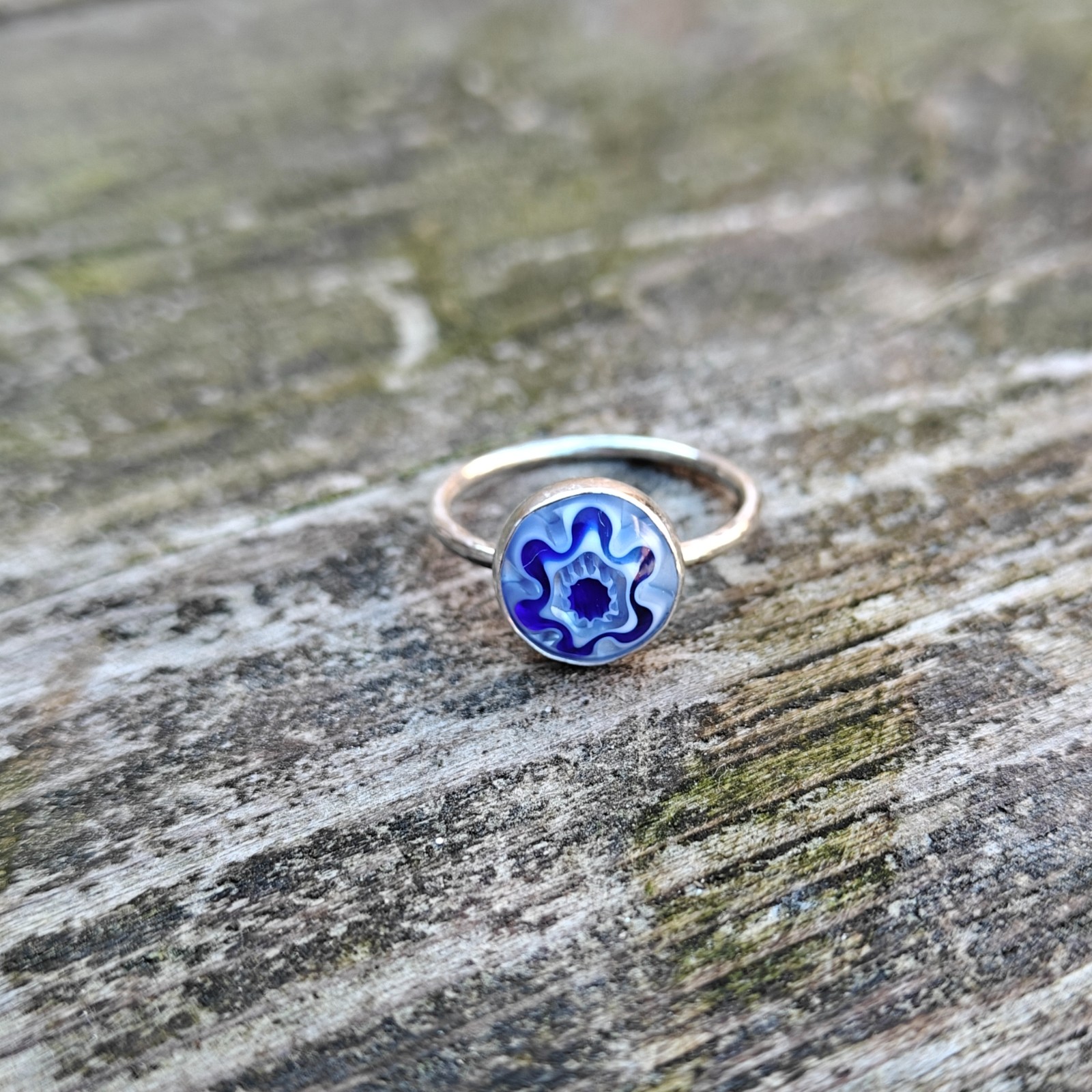 Unieke zilveren ringen Millefiori