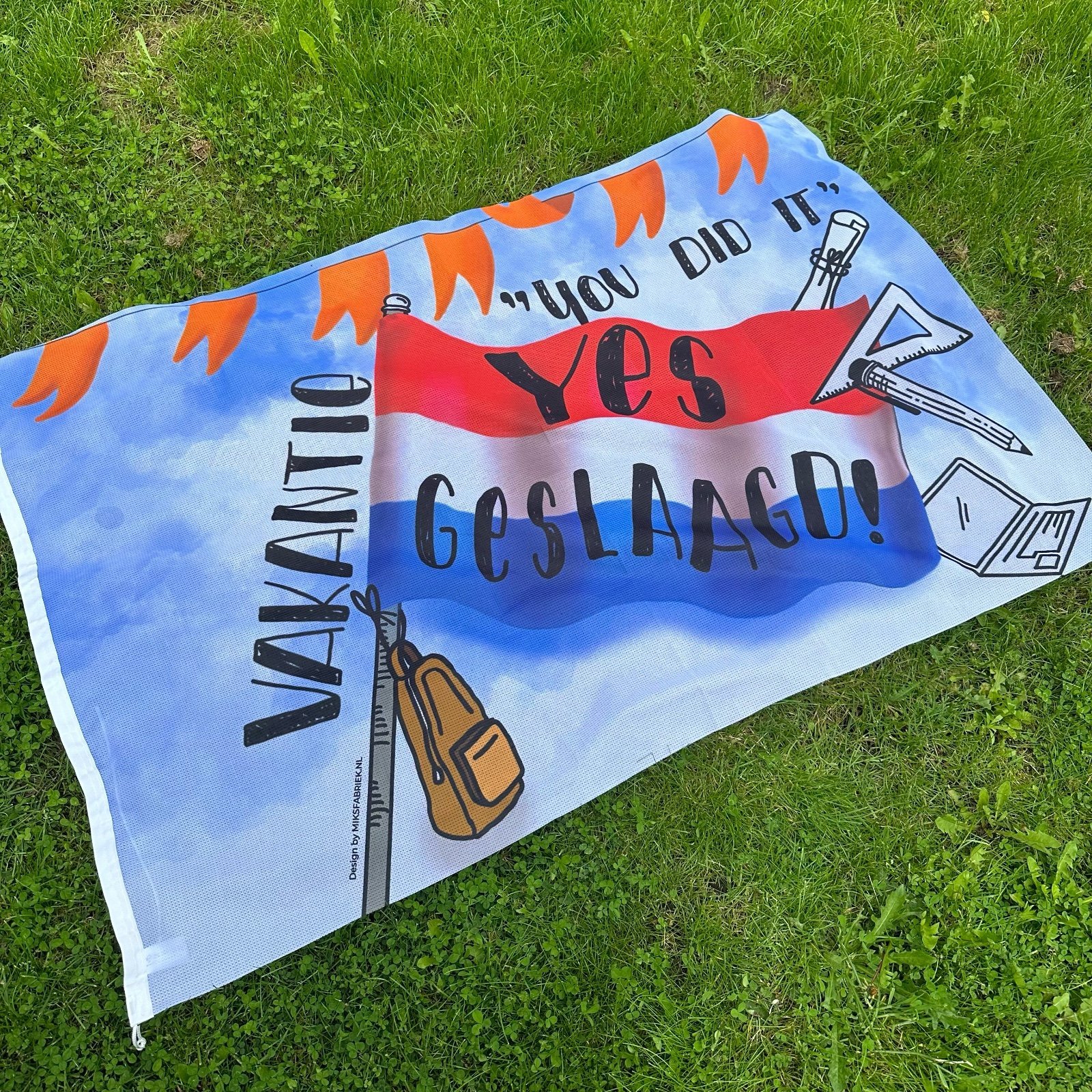 Vlag geslaagd " Yes You did it!"