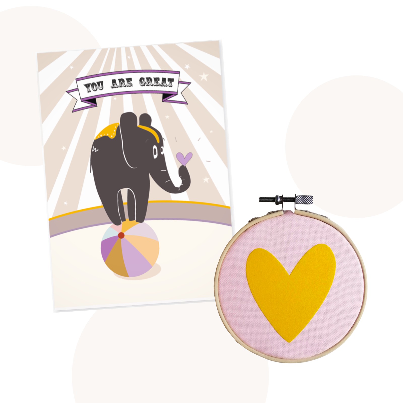 Cadeauset Oliver Olifant - Handgemaakt cadeautje