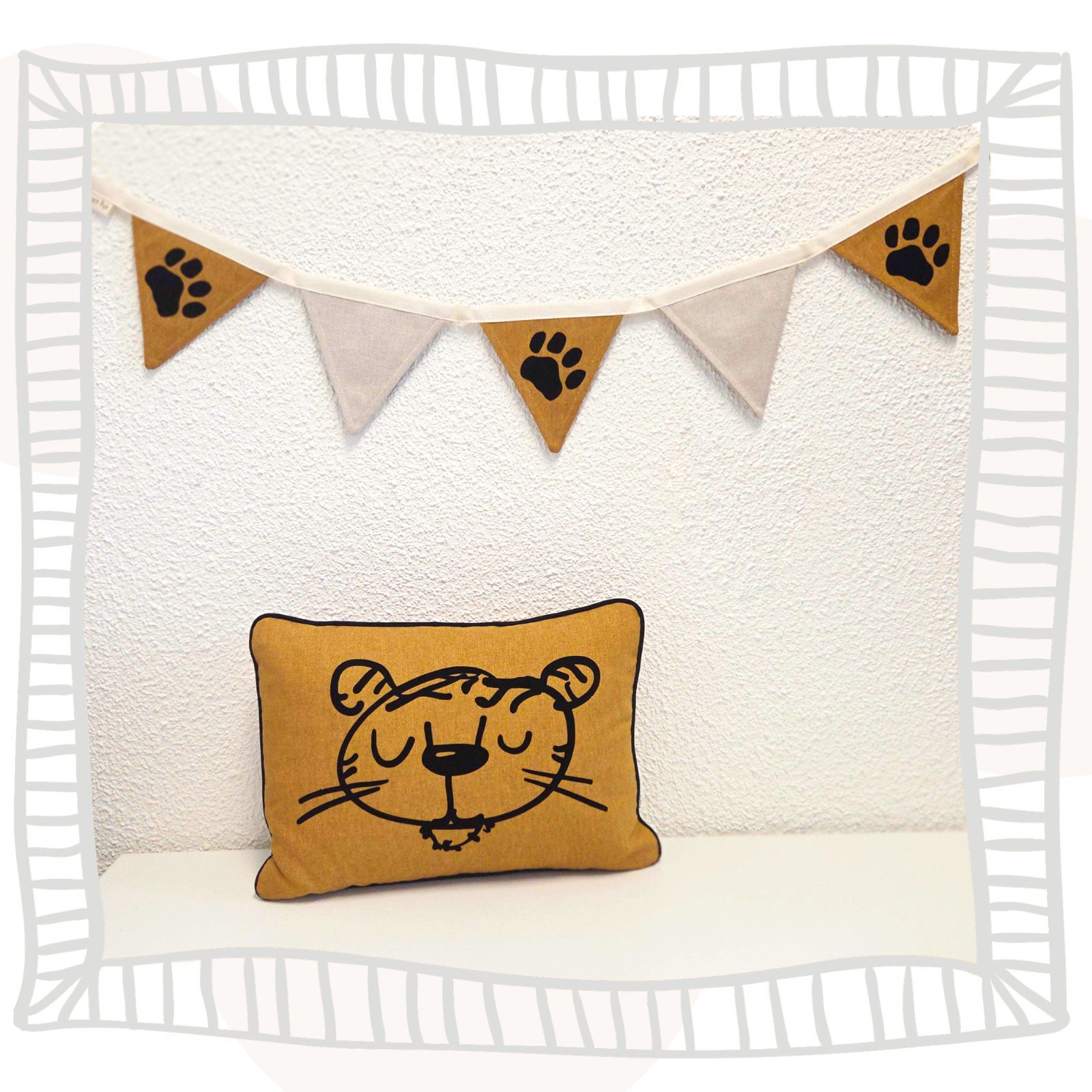 Decoratie-, Cadeauset Sokkie de Tijger | Handgemaakte Junglekamer acc… - 100000 Decoratie-, Cadeauset Sokkie de Tijger | Handgemaakte Junglekamer accessoires