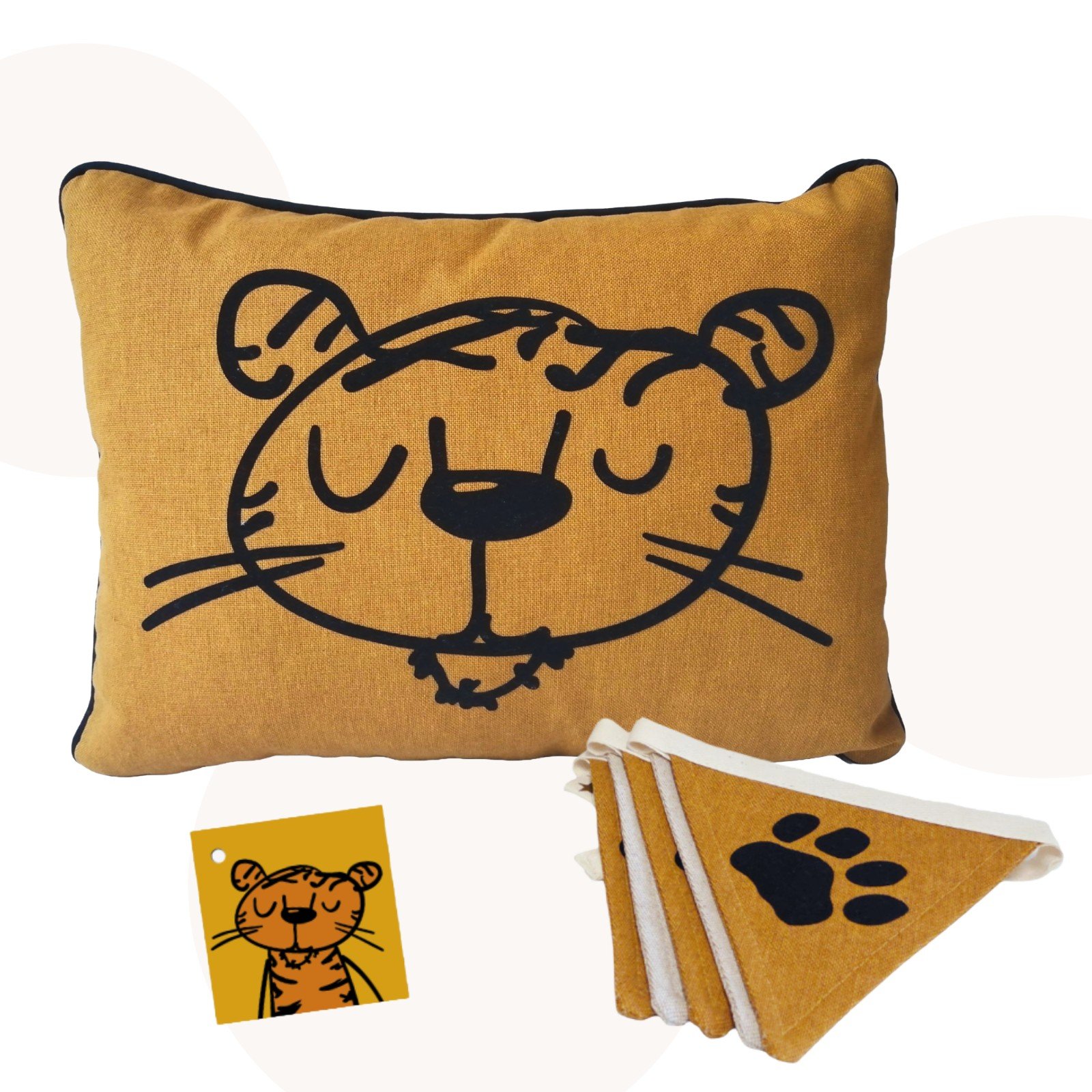 Decoratie-, Cadeauset Sokkie de Tijger | Handgemaakte Junglekamer acc… - 100004 Decoratie-, Cadeauset Sokkie de Tijger | Handgemaakte Junglekamer accessoires