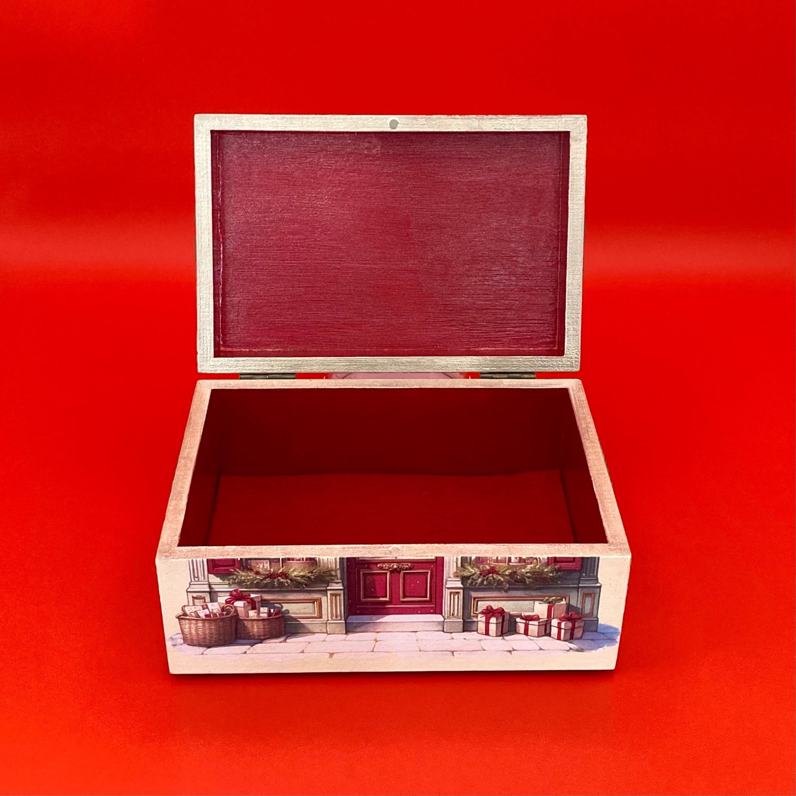 Bamboe sieradendoos ‘Hobbywinkeltje in Kerstsfeer’