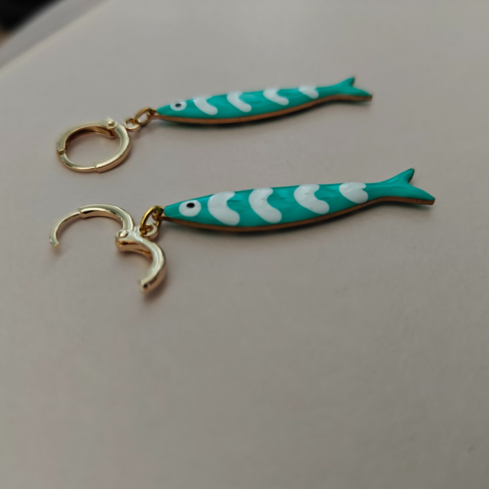 Emaille oorringen Fish - 104651 Oorhangers Fish