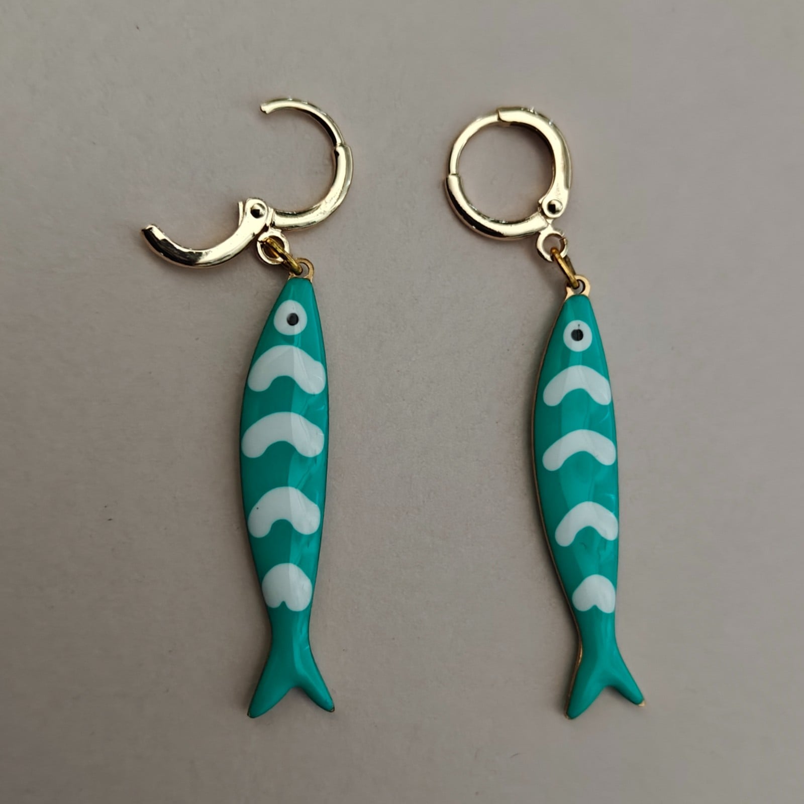 Emaille oorringen Fish - 104652 Oorhangers Fish