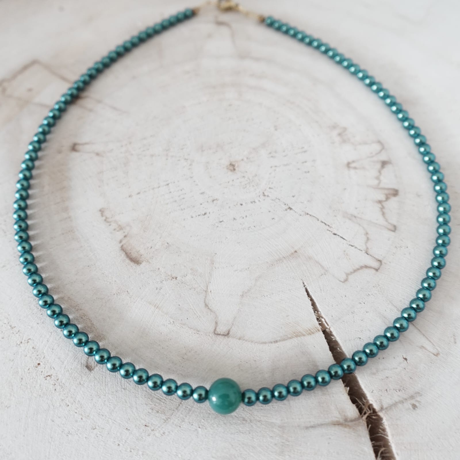 Groene Preciosa parelketting