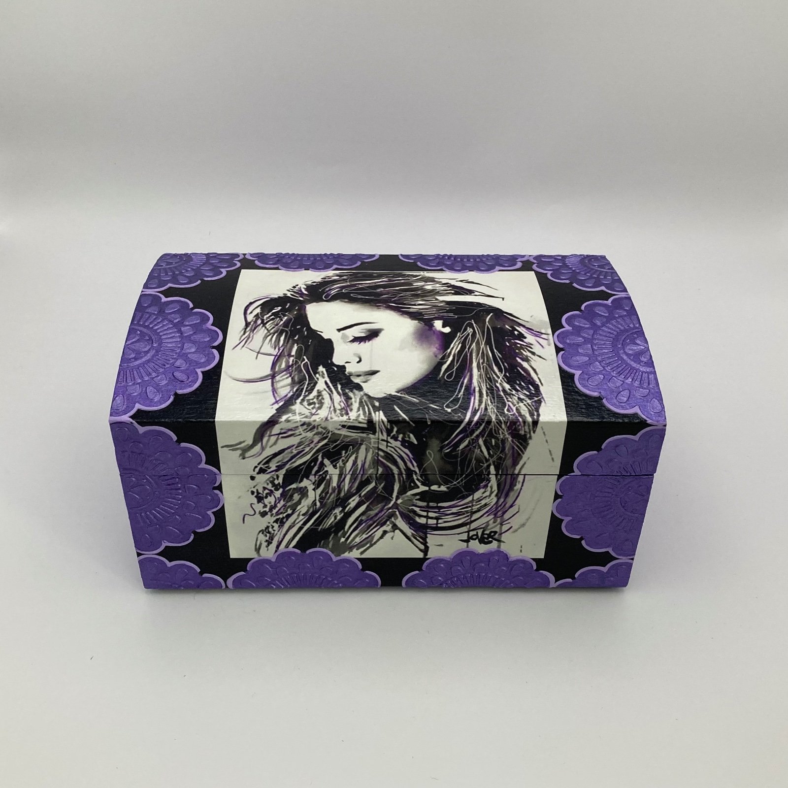 Handgedecoreerde houten sieradendoos ‘Dream Catcher’ - 101891 Handgedecoreerde houten sieradendoos ‘Dream Catcher’