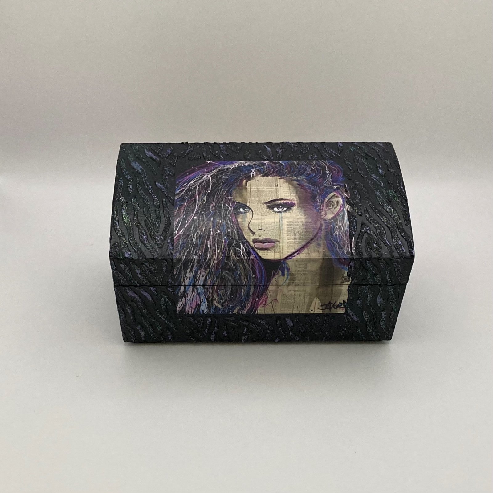 Handgedecoreerde houten sieradendoos ‘Mayflower’ - 101876 Handgedecoreerde houten sieradendoos ‘Mayflower’