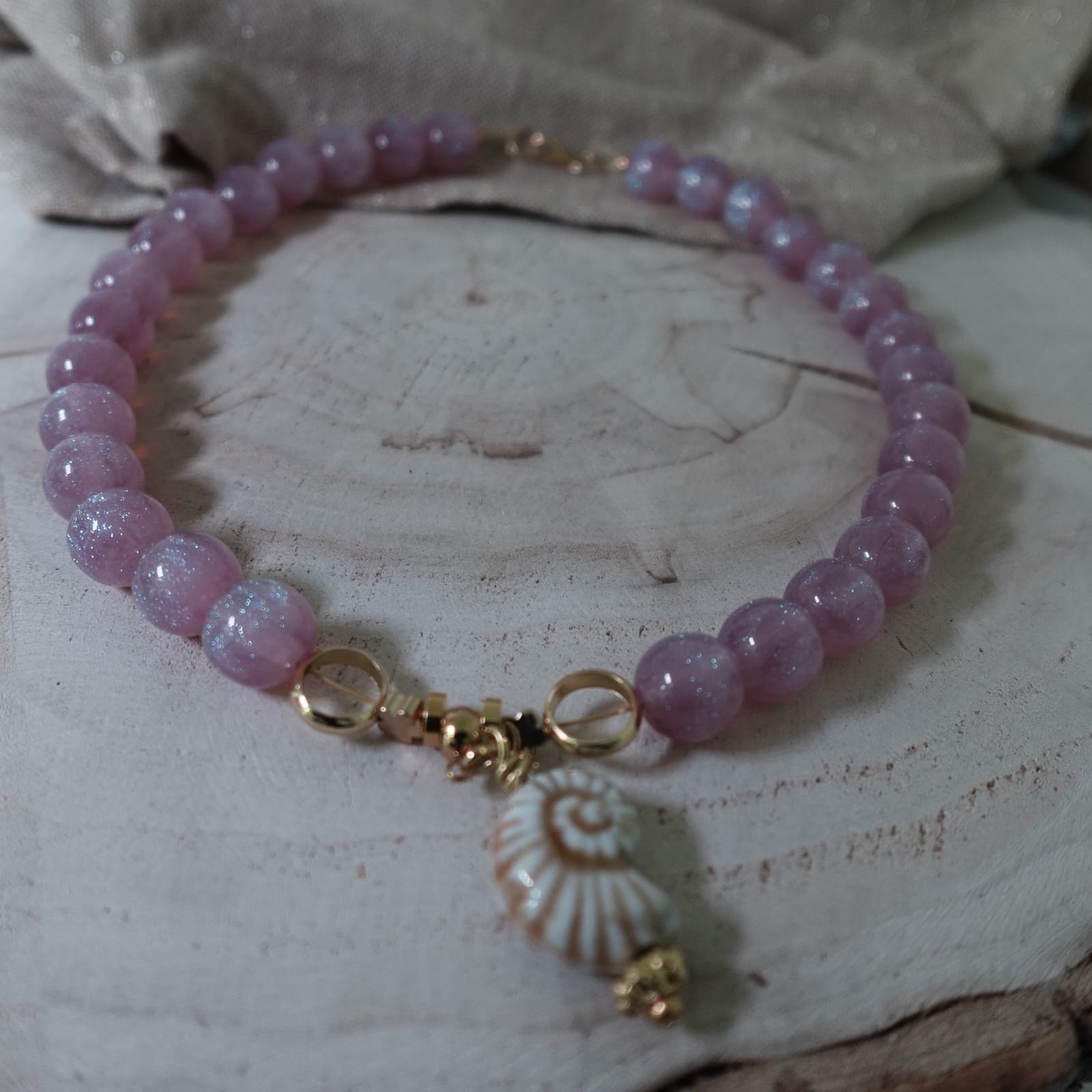 Handgemaakte Ammoniet Ketting