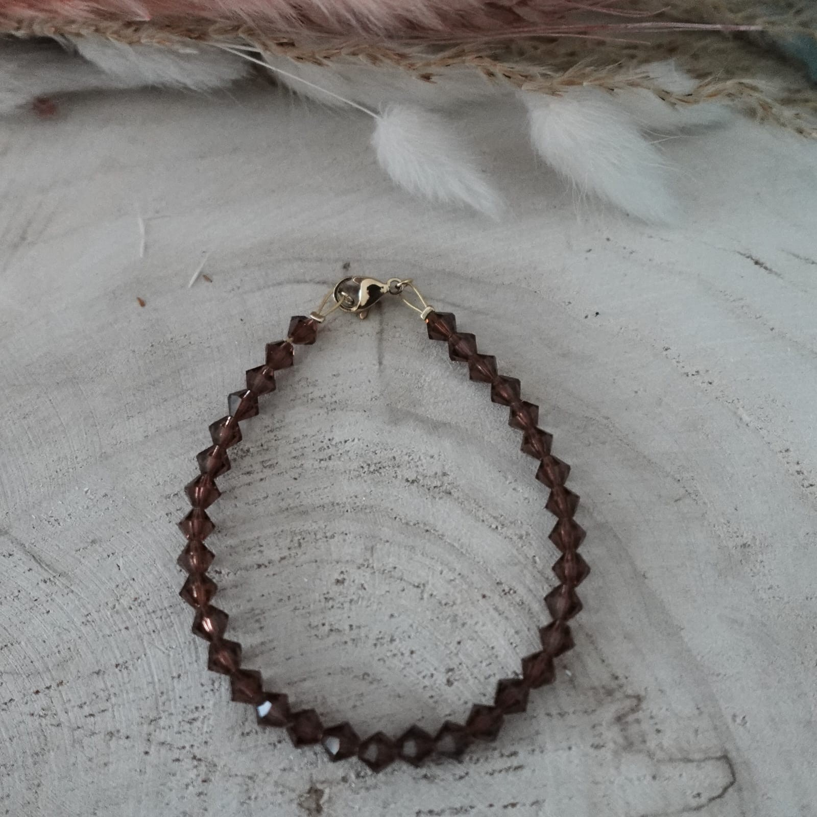 Burgundi Preciosa kristal armband