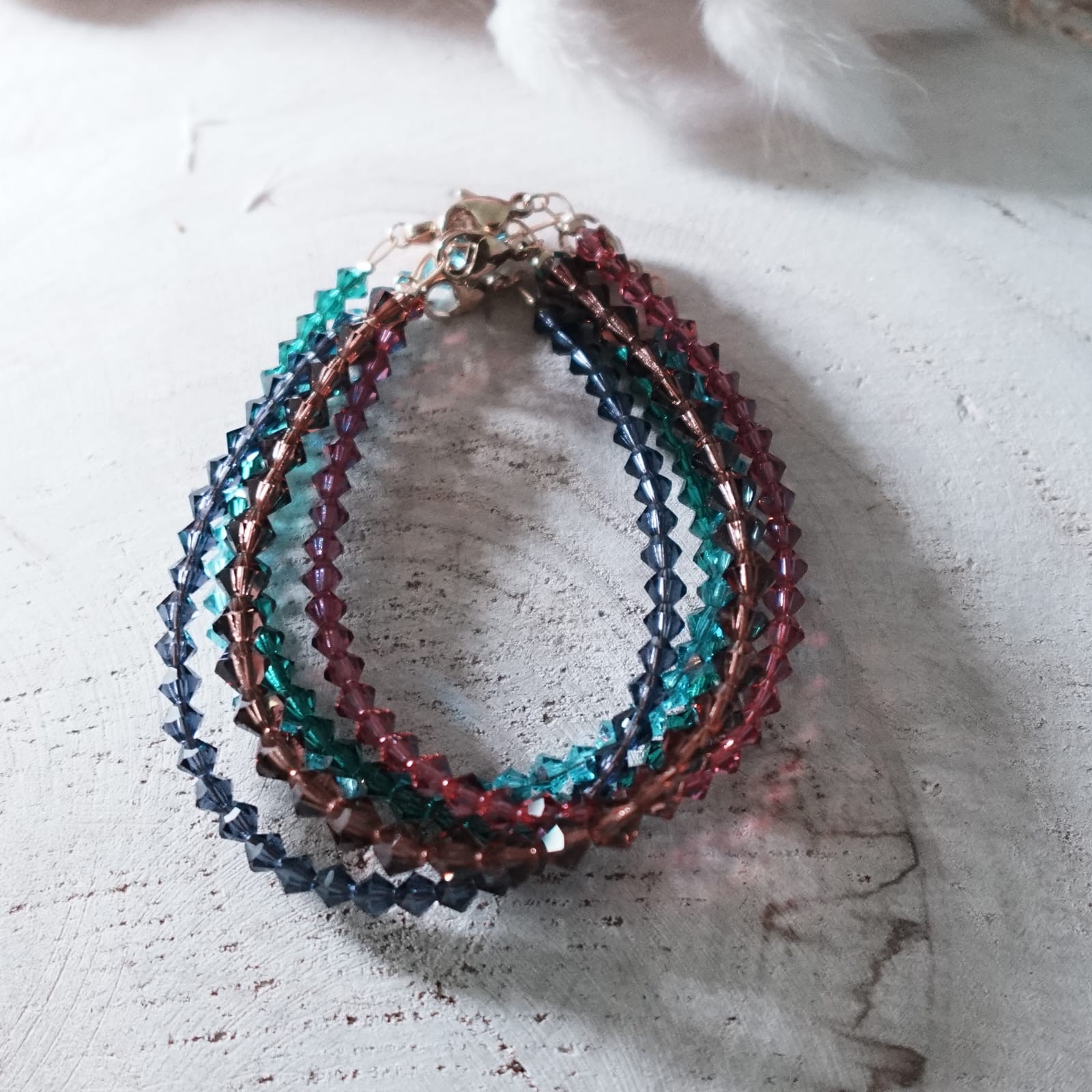 Burgundi Preciosa kristal armband