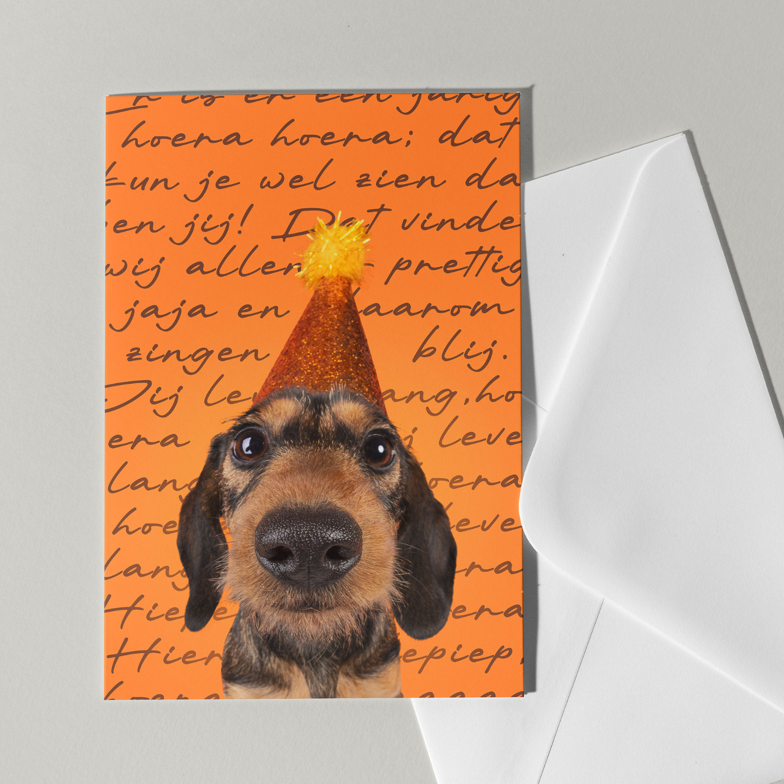 Verjaardagskaart met teckel - 102797 Verjaardagskaart met teckel