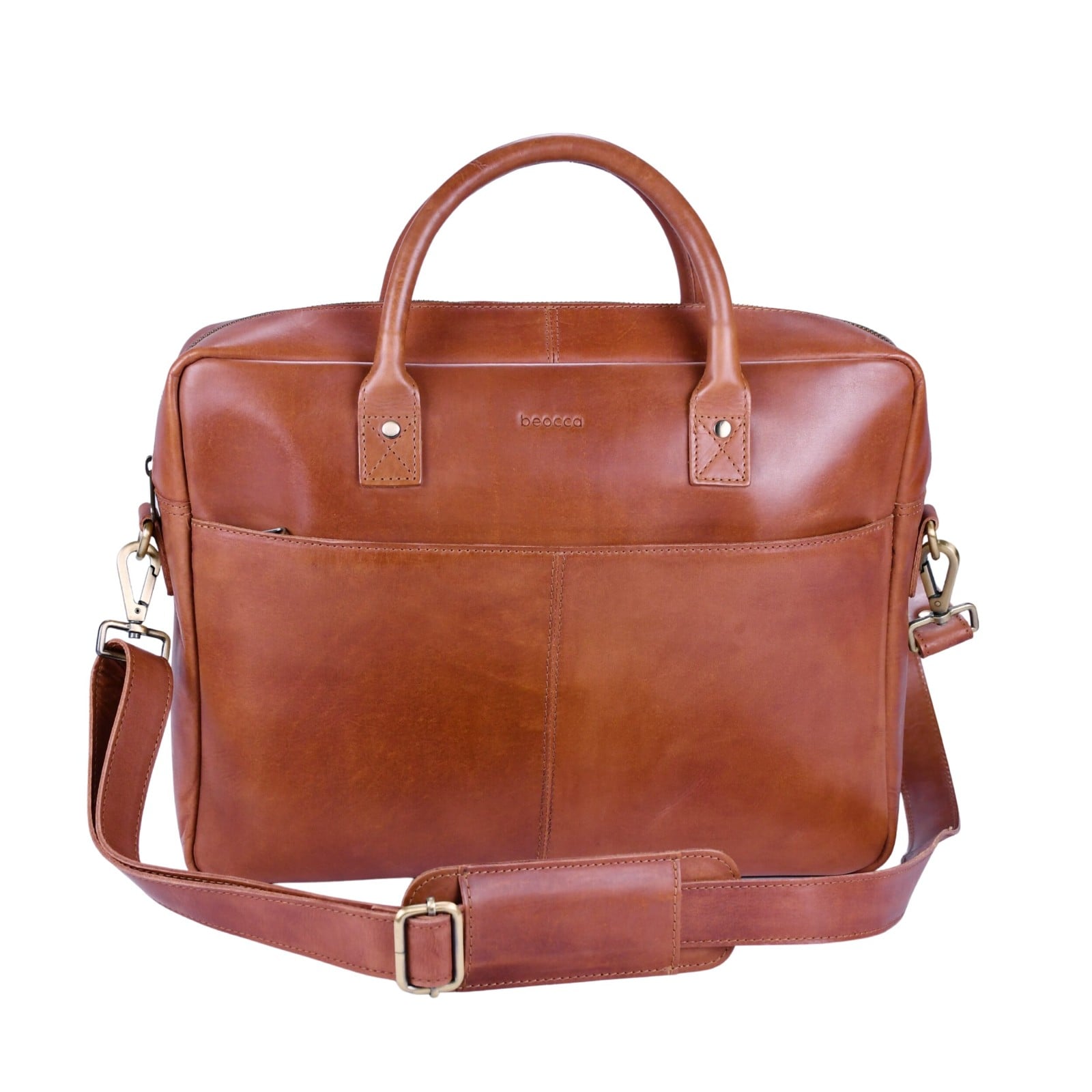 Beocca Leren laptoptas Mason Cognac 15" - 108882 Beocca Leren laptoptas Mason Cognac 15"