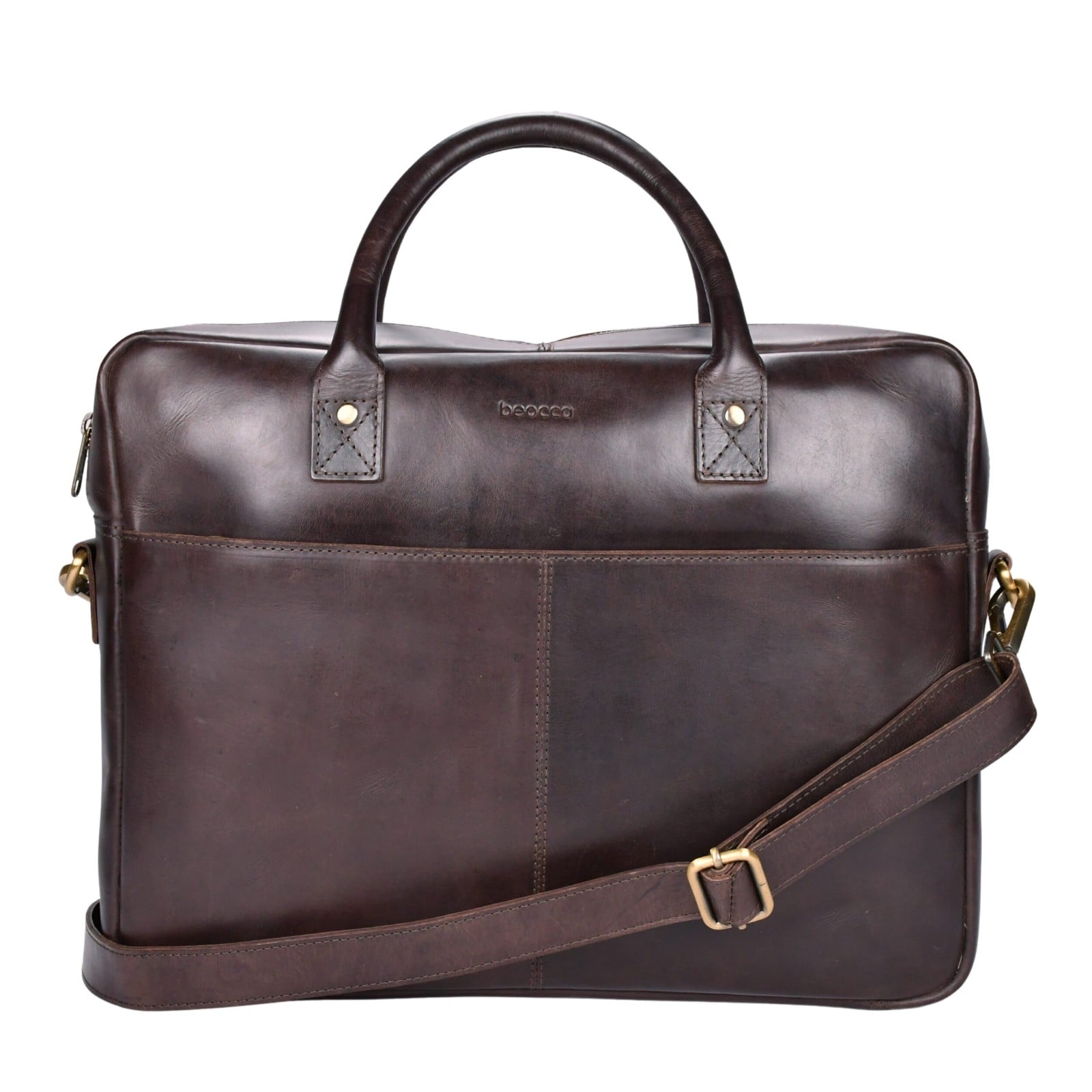 Beocca Leren laptoptas Mason Donkerbruin 15" - 108887 Beocca Leren laptoptas Mason Donkerbruin 15"