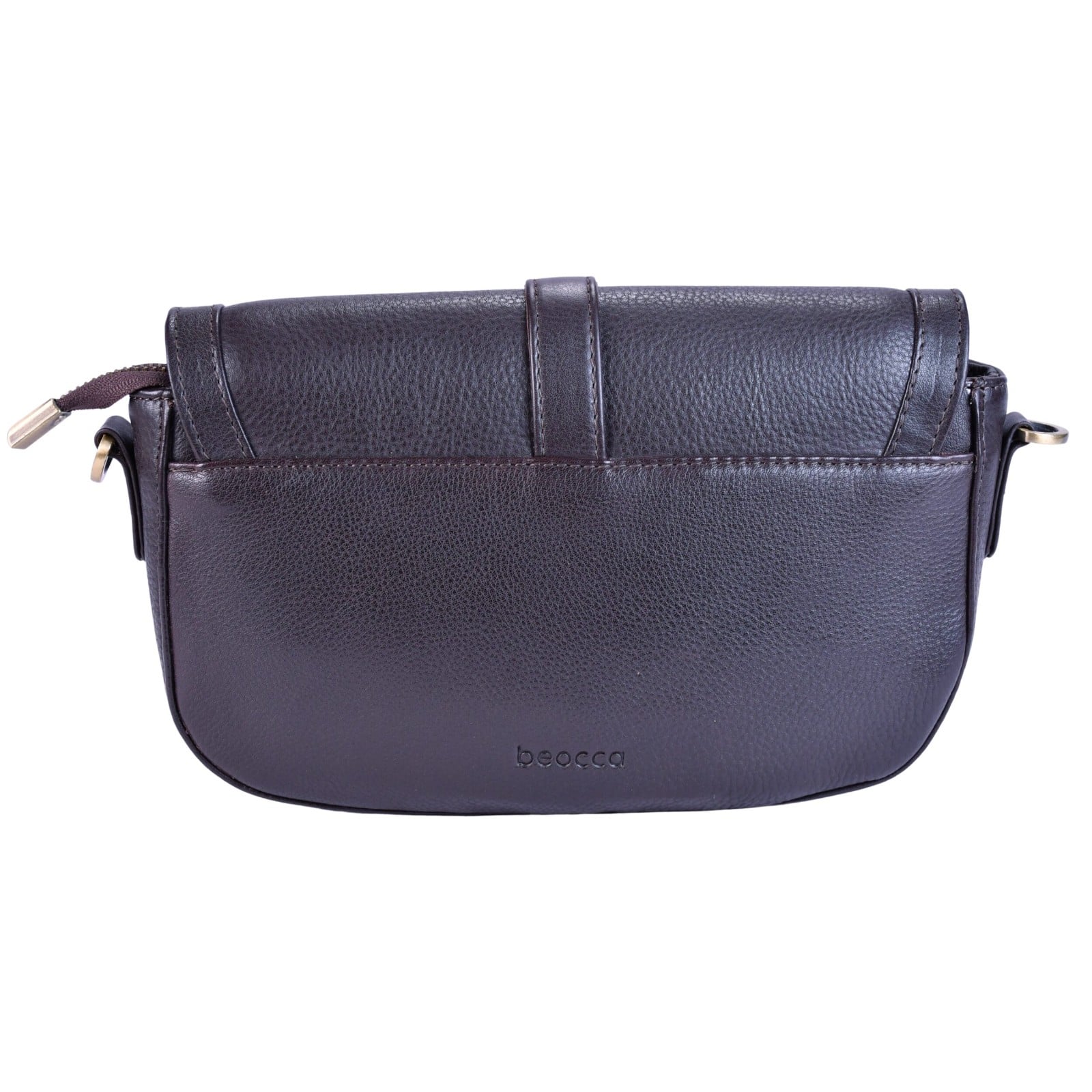 Beocca Leren schoudertas Maia Donkerbruin - 107402 Beocca Leren schoudertas Maia Donkerbruin