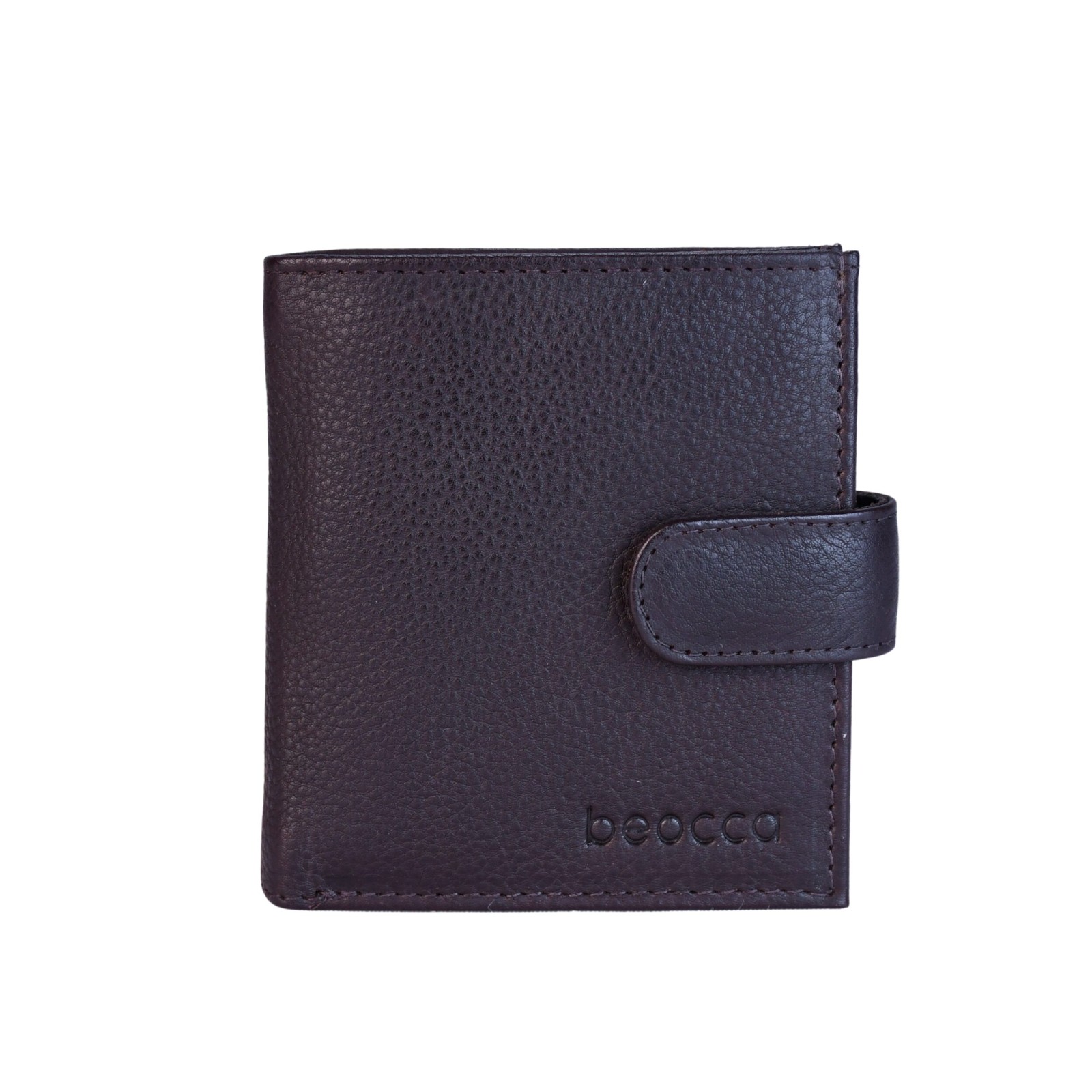 Beocca leren portemonnee Aris donkerbuin - 108947 Beocca leren portemonnee Aris donkerbuin