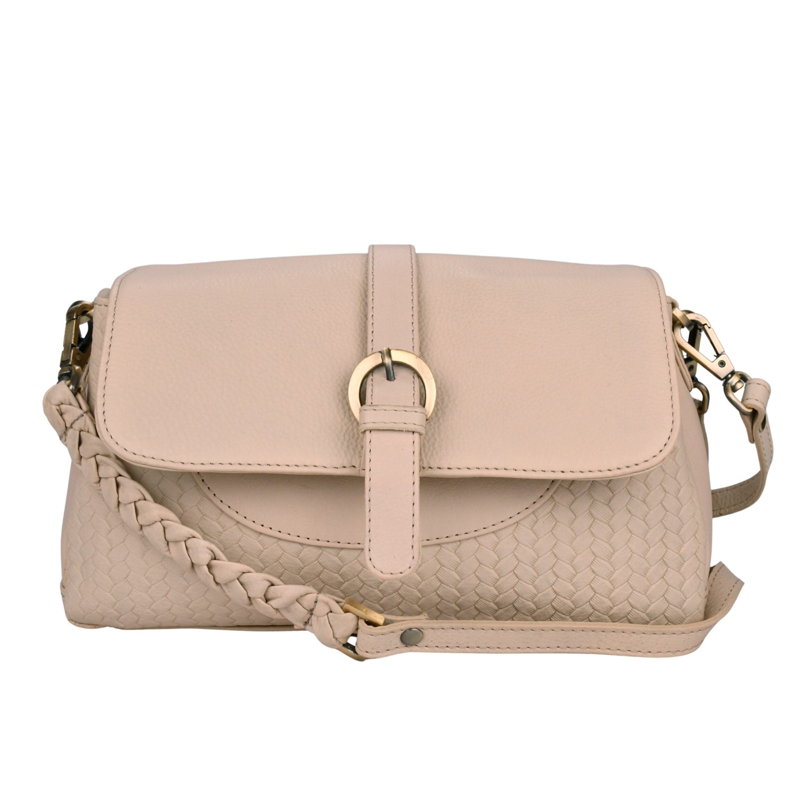 Beocca leren schoudertas Lua Beige - 108914 Beocca leren schoudertas Lua Beige