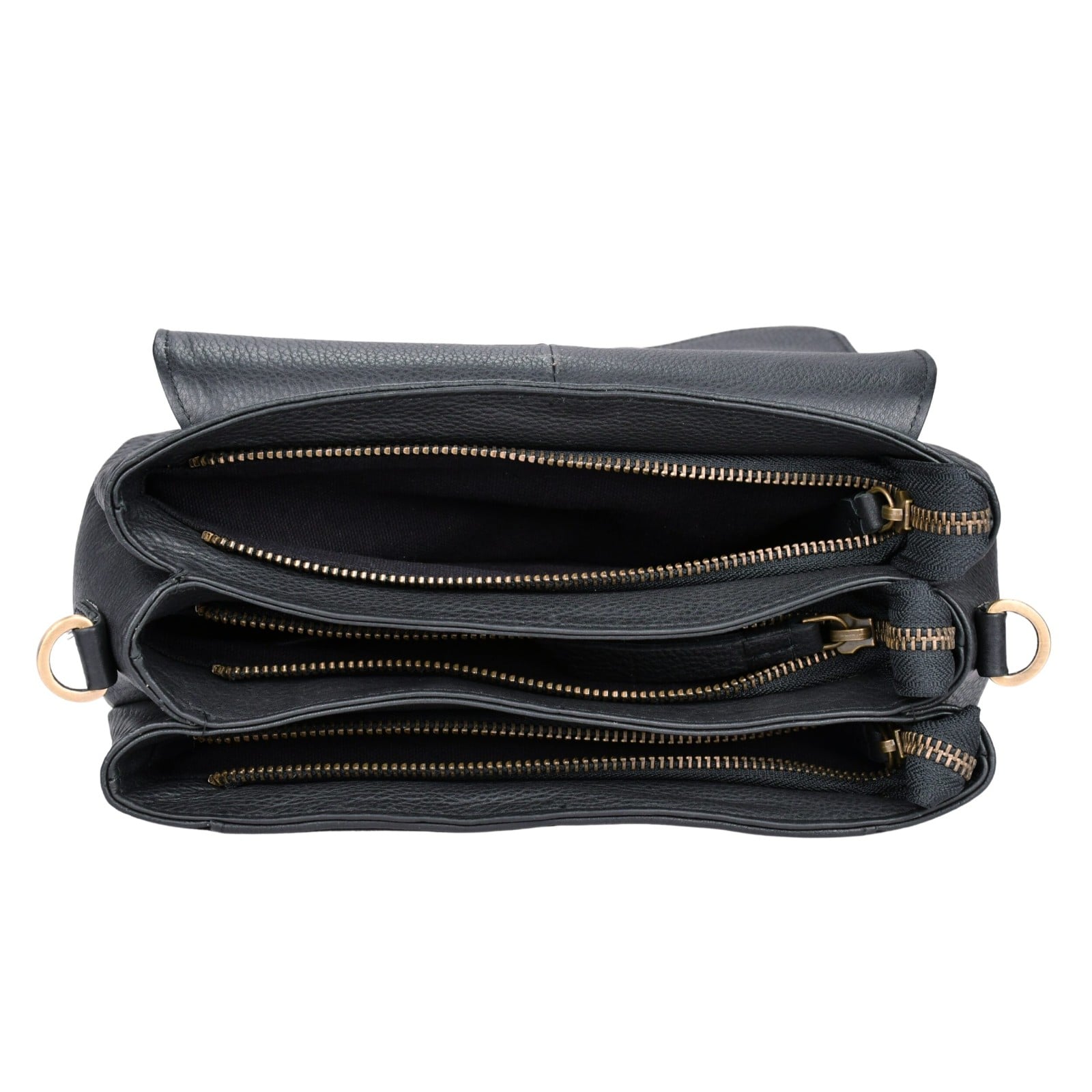 Beocca leren schoudertas Lua Zwart - 108898 Beocca leren schoudertas Lua Zwart