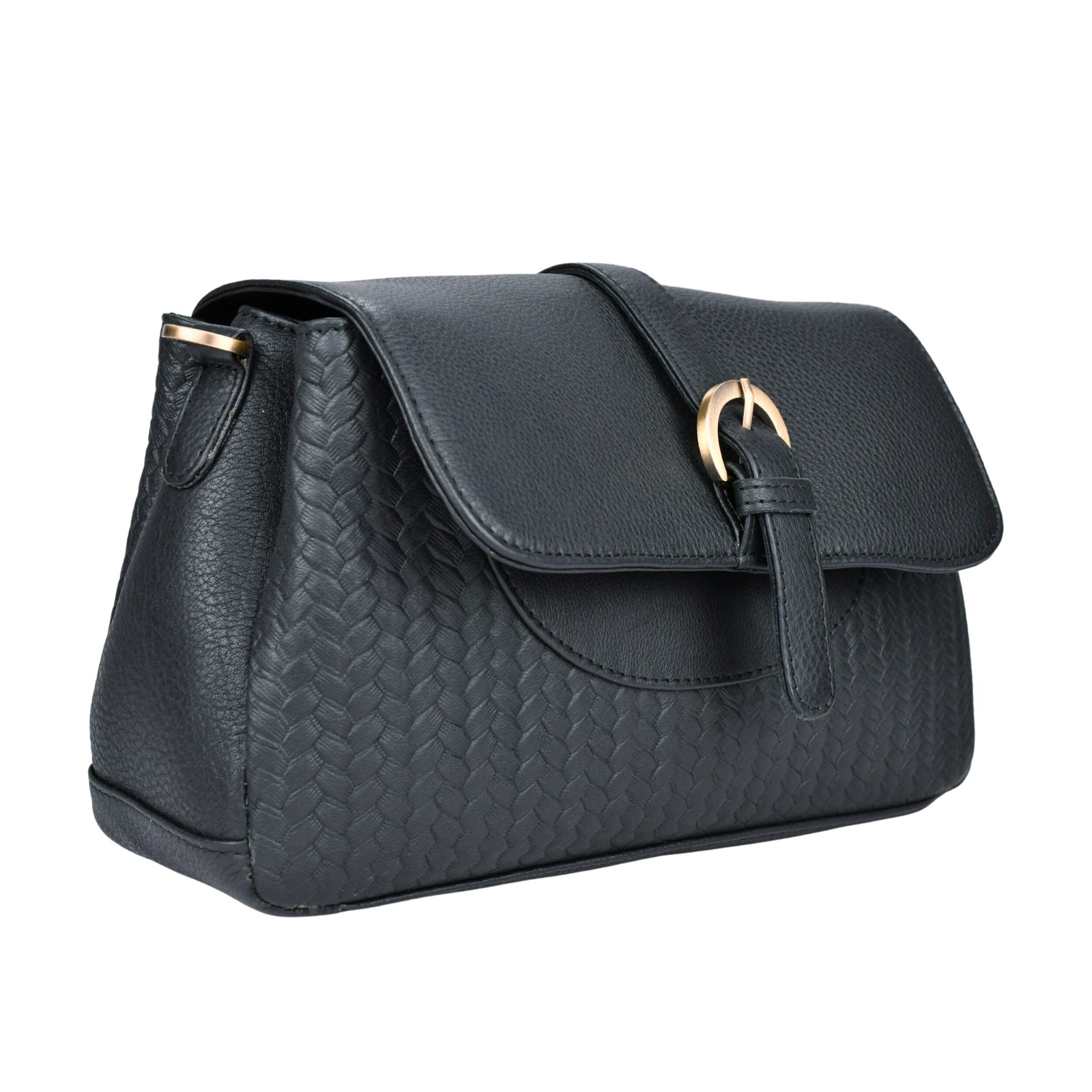 Beocca leren schoudertas Lua Zwart - 108903 Beocca leren schoudertas Lua Zwart