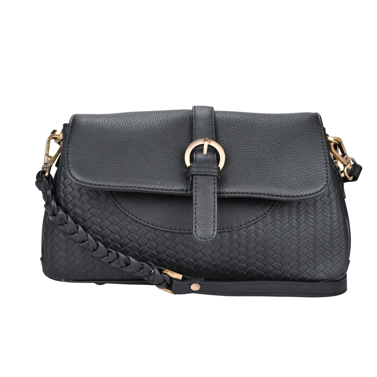 Beocca leren schoudertas Lua Zwart - 108904 Beocca leren schoudertas Lua Zwart