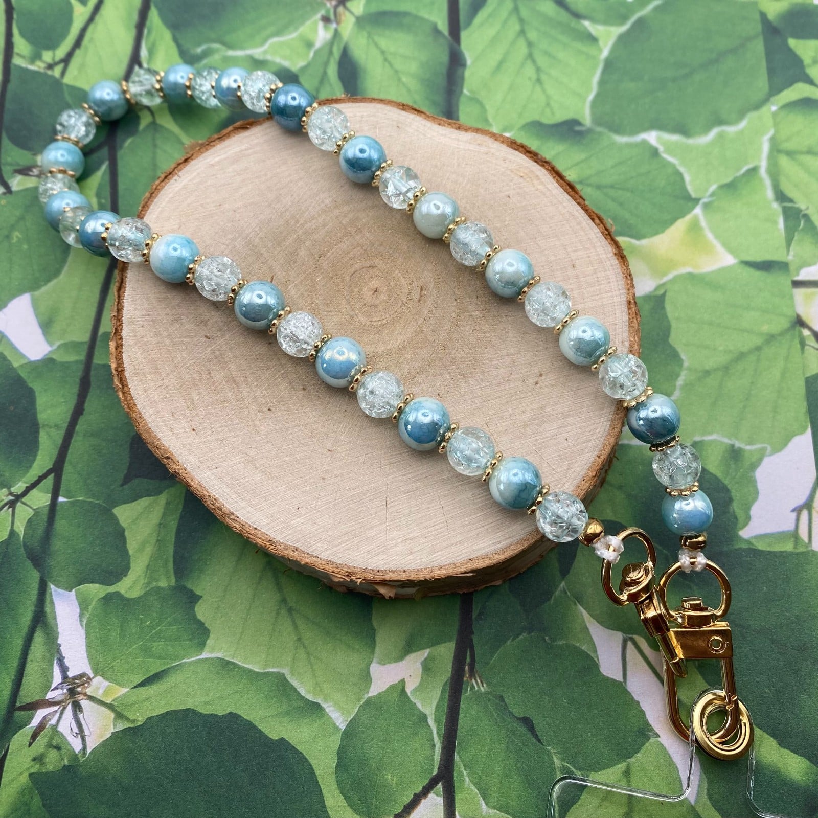 Handgemaakt telefoonkoord met kralen - HG60023 - 107580 Handgemaakt telefoonkoord met kralen - HG60023