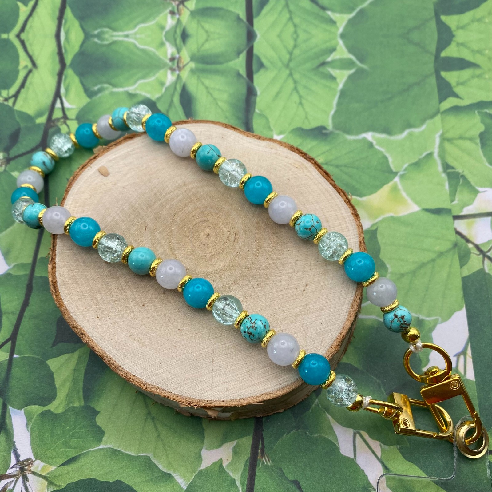 Handgemaakt telefoonkoord met kralen - HG60025 - 107590 Handgemaakt telefoonkoord met kralen - HG60025