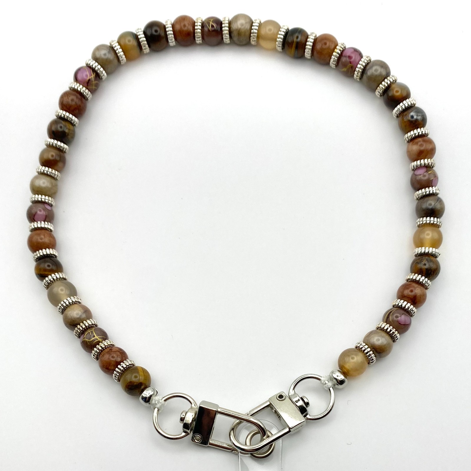 Handgemaakt telefoonkoord met kralen - HZ10036