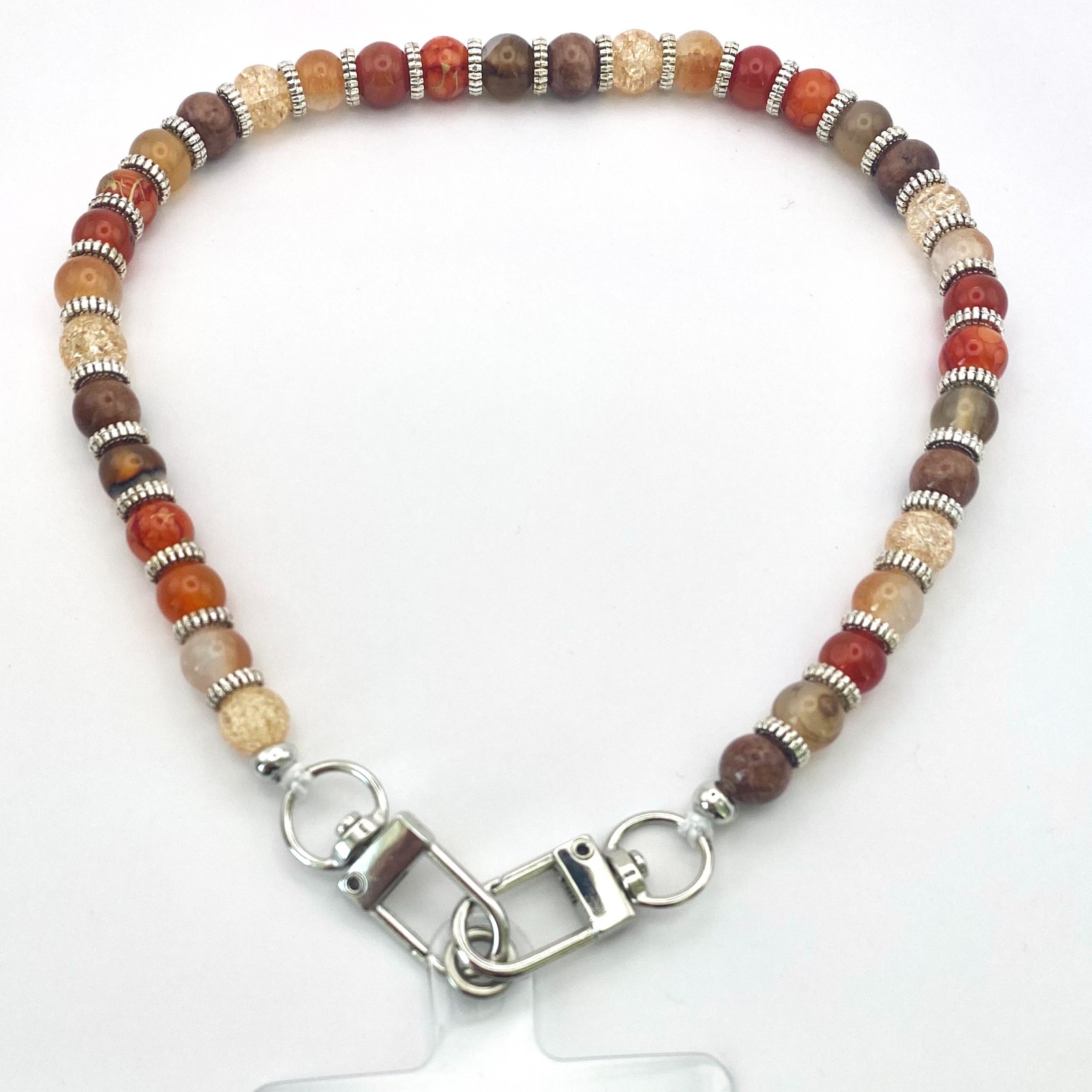 Handgemaakt telefoonkoord met kralen - HZ20037