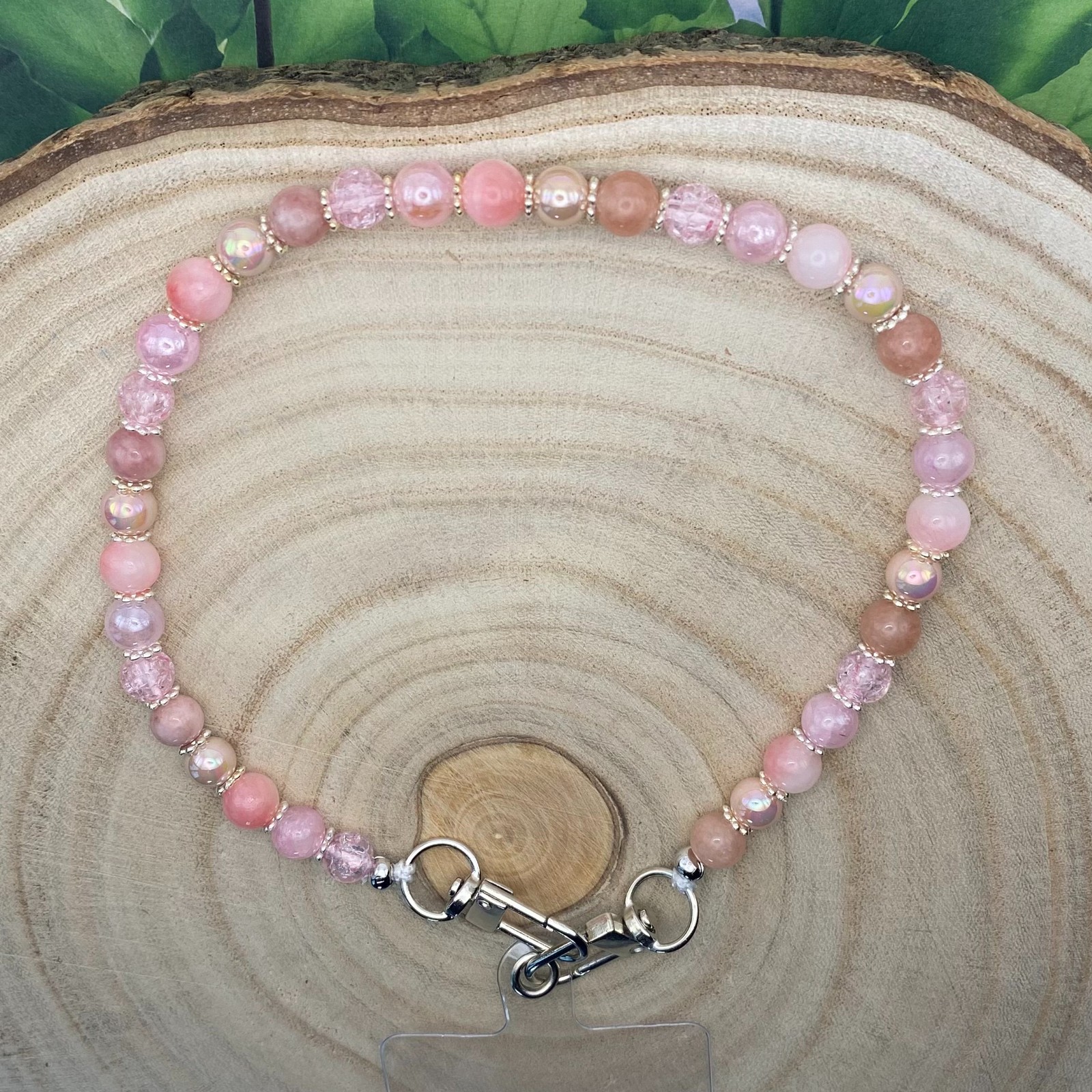 Handgemaakt telefoonkoord met kralen - HZ30038