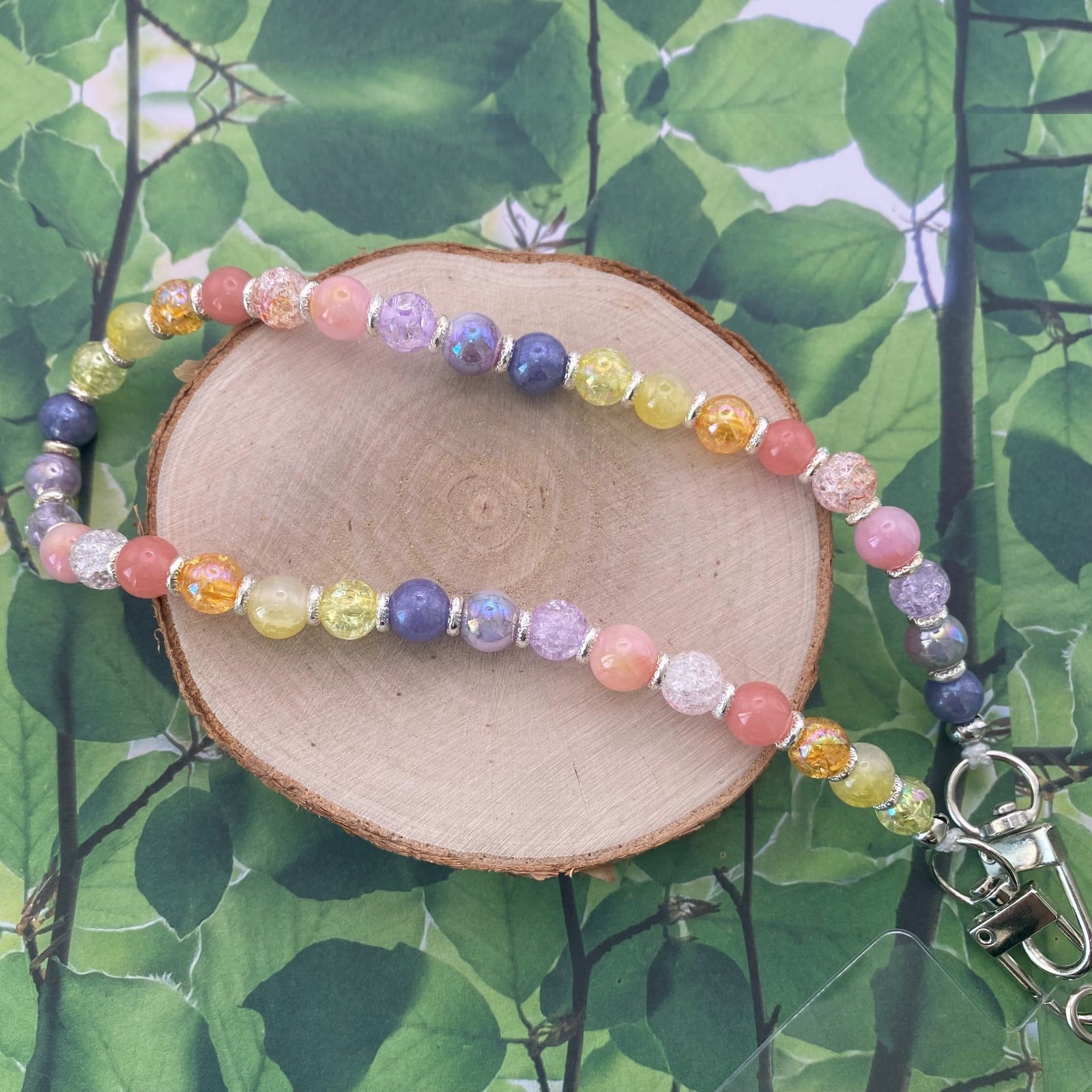 Handgemaakt telefoonkoord met kralen - HZ30041 - 107749 Handgemaakt telefoonkoord met kralen - HZ30041