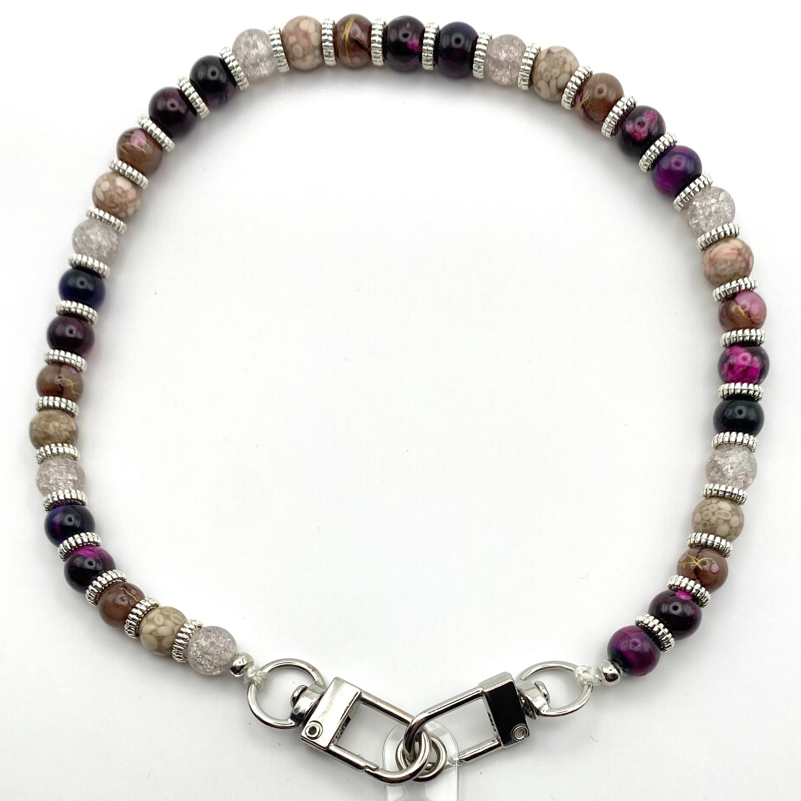 Handgemaakt telefoonkoord met kralen - HZ40046