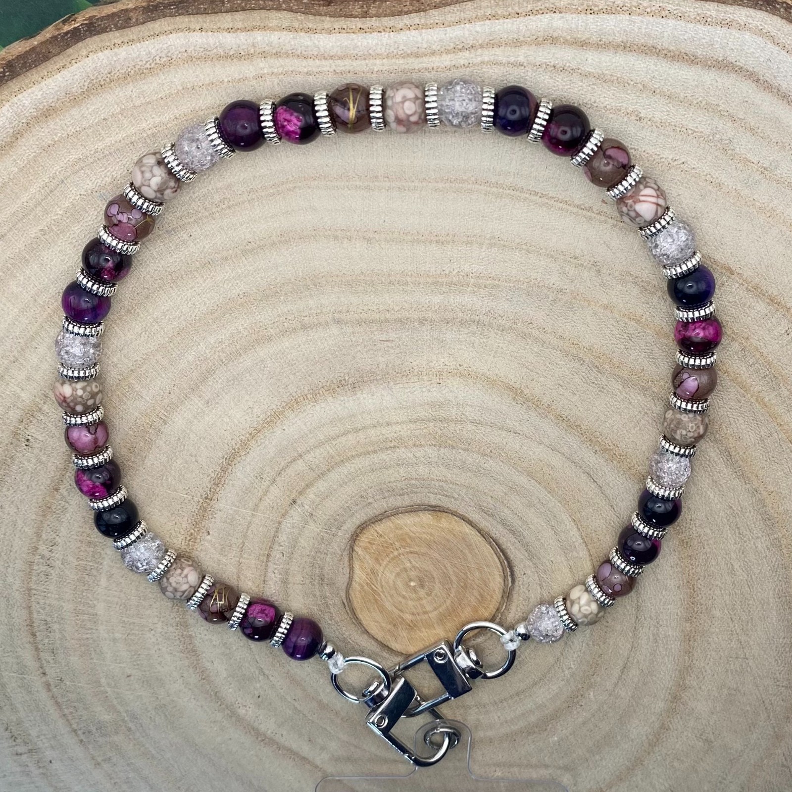 Handgemaakt telefoonkoord met kralen - HZ40046