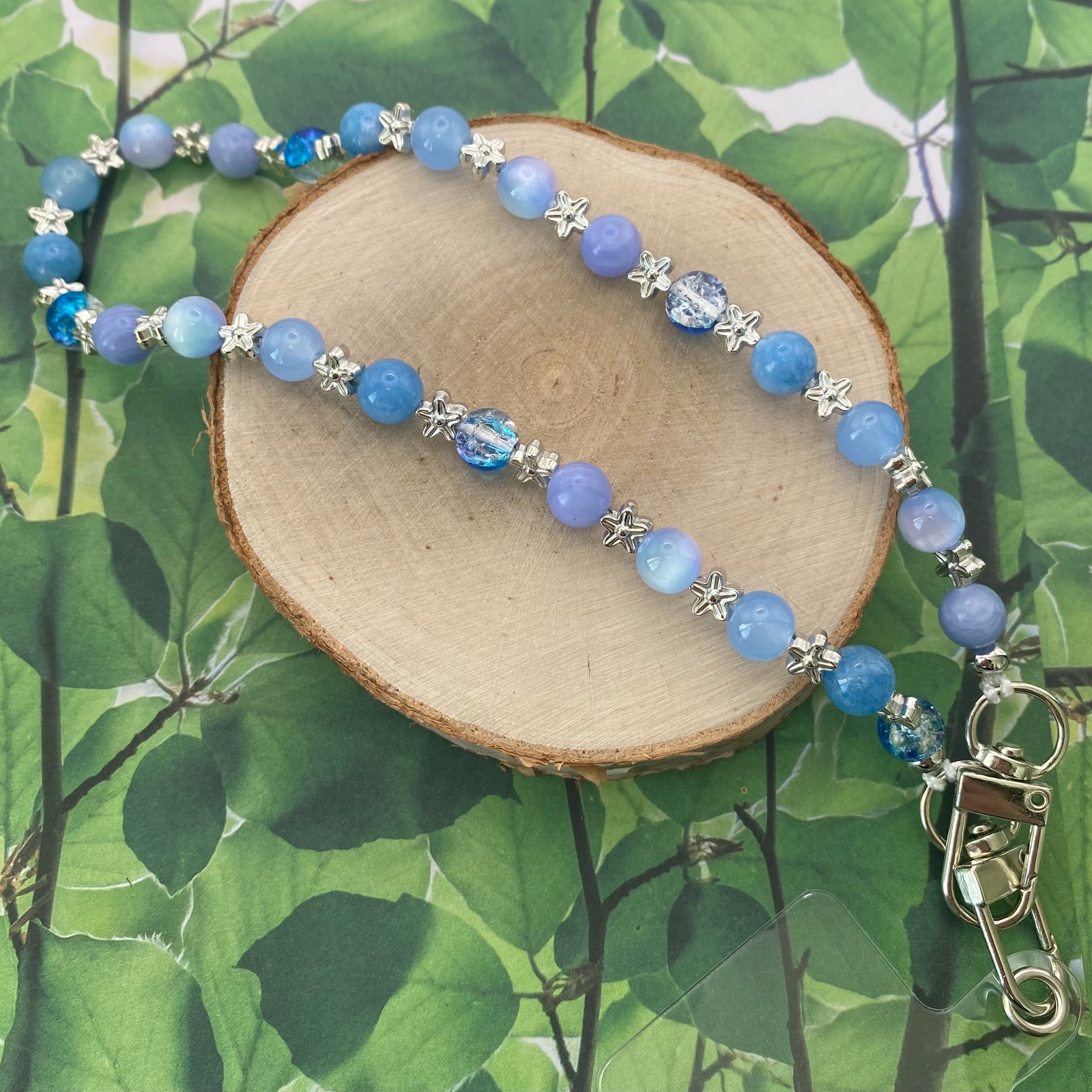 Handgemaakt telefoonkoord met kralen - HZ50048