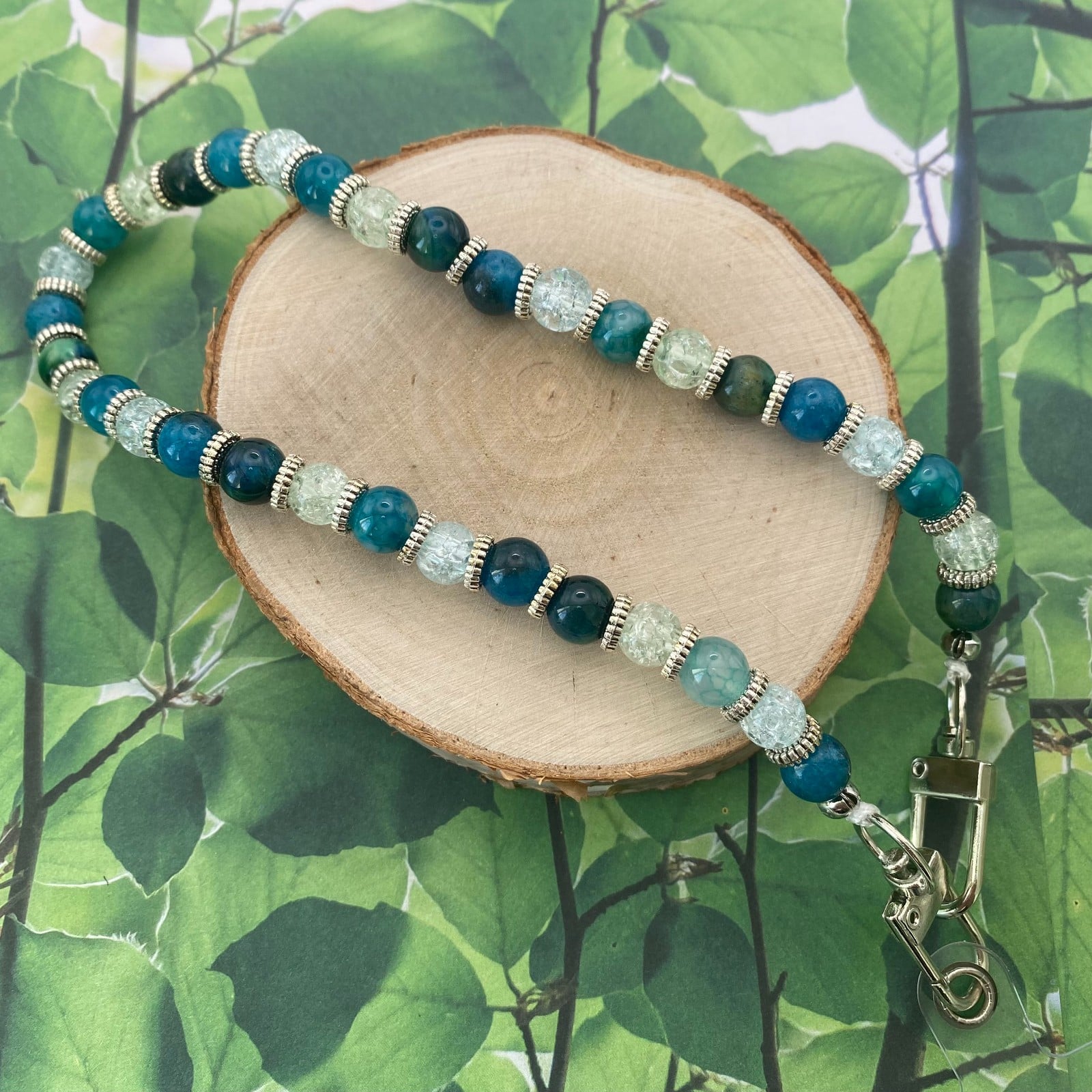 Handgemaakt telefoonkoord met kralen - HZ60051