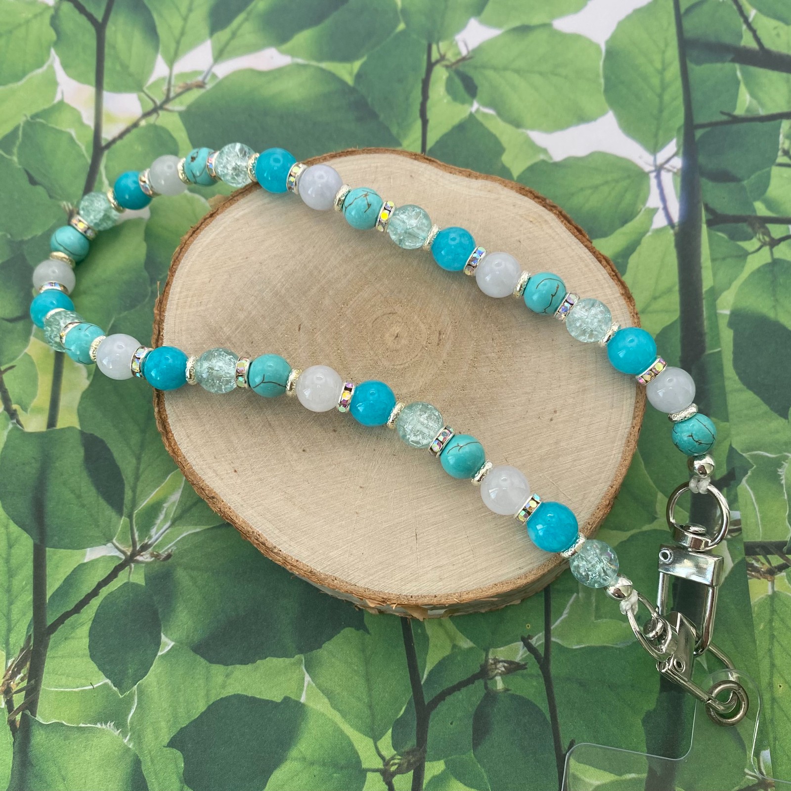 Handgemaakt telefoonkoord met kralen - HZ60052 - 107804 Handgemaakt telefoonkoord met kralen - HZ60052