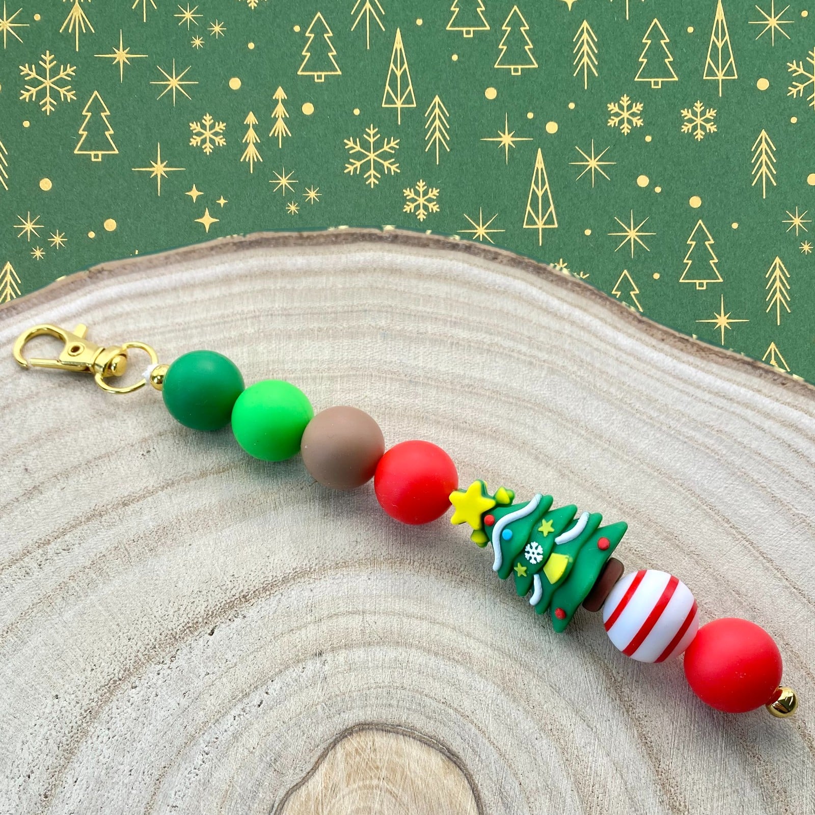 Kerst bag charm handgemaakt - KGB116 - 108325 Kerst bag charm handgemaakt - KGB116