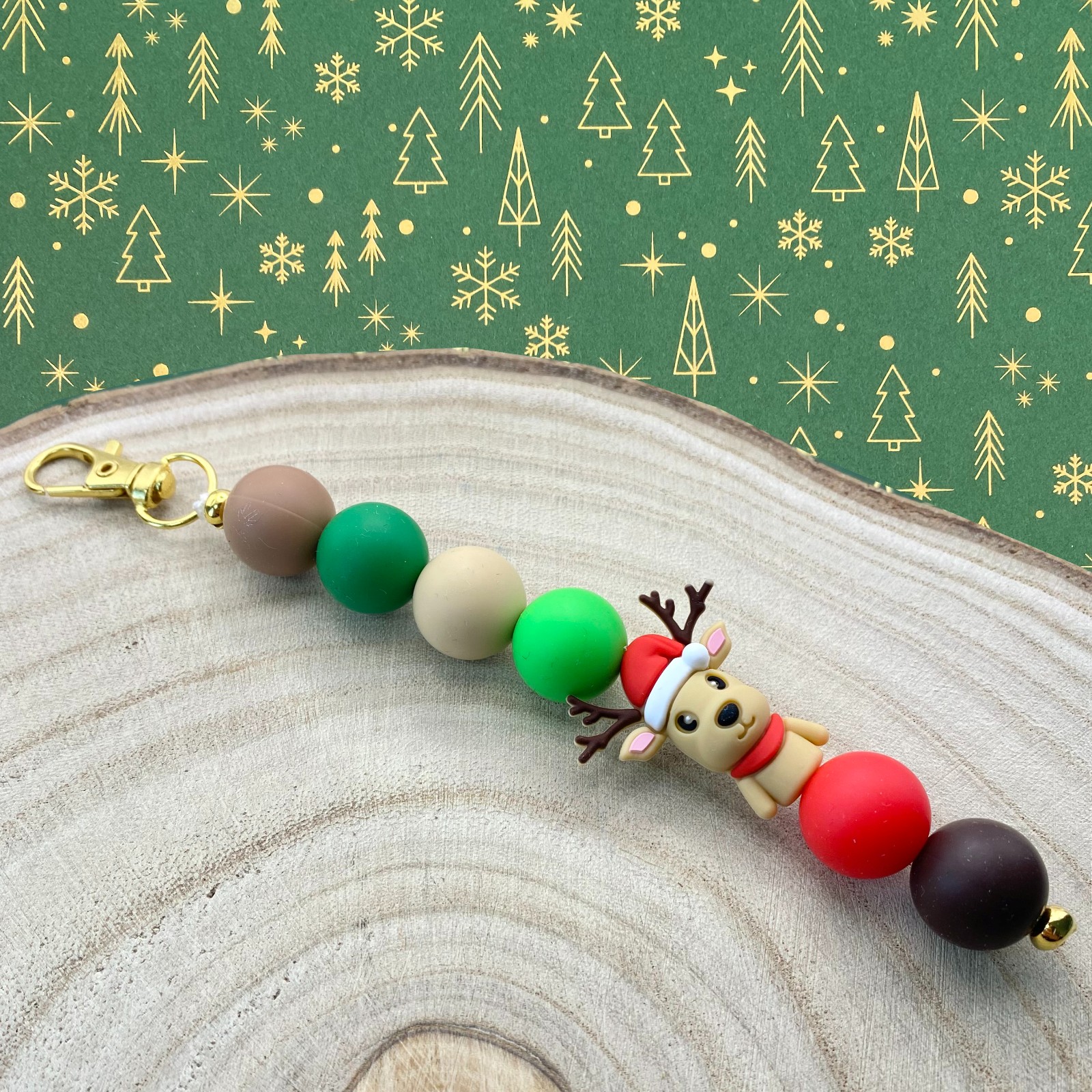 Kerst bag charm handgemaakt - KGR141