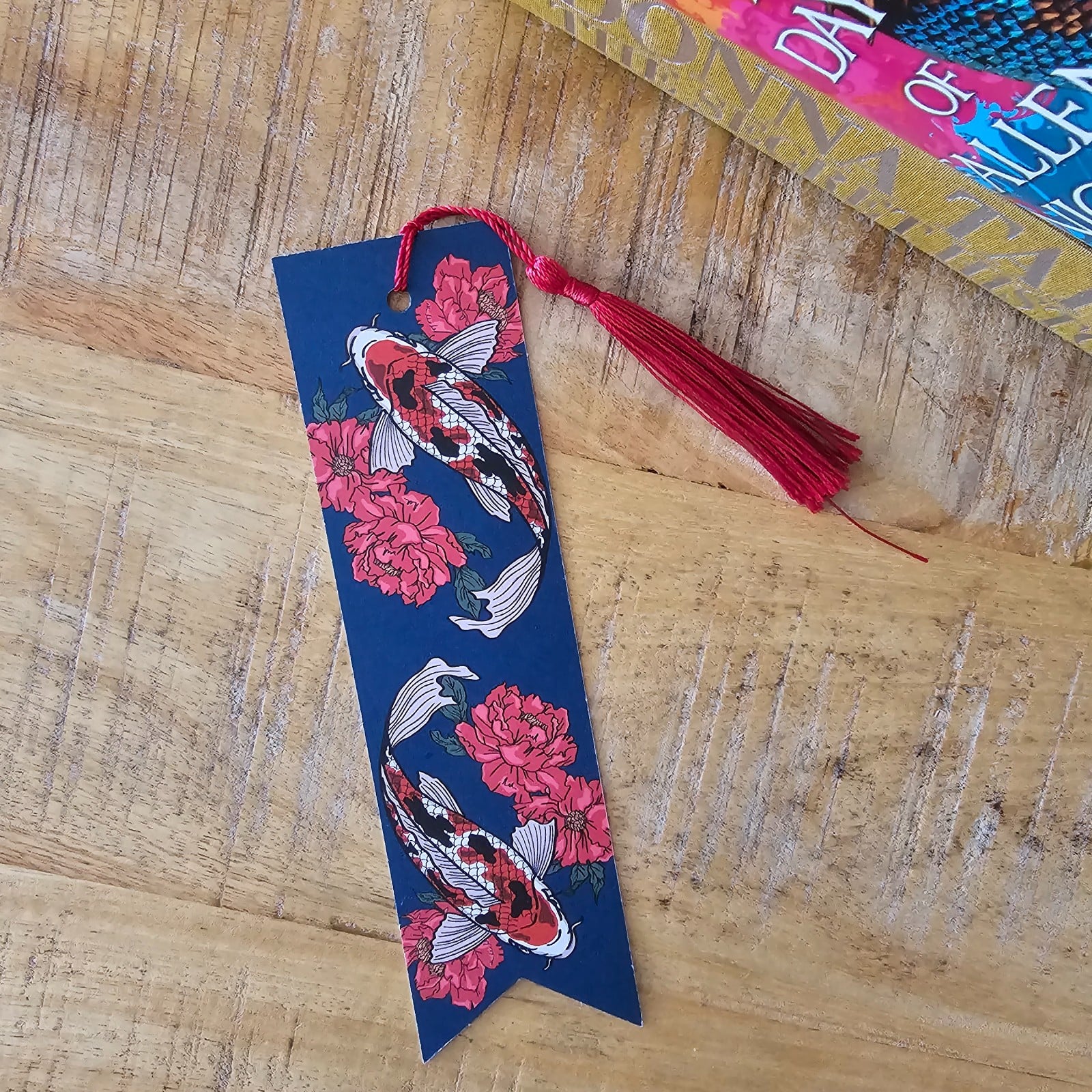 Koi vissen - boekenlegger met kwastje