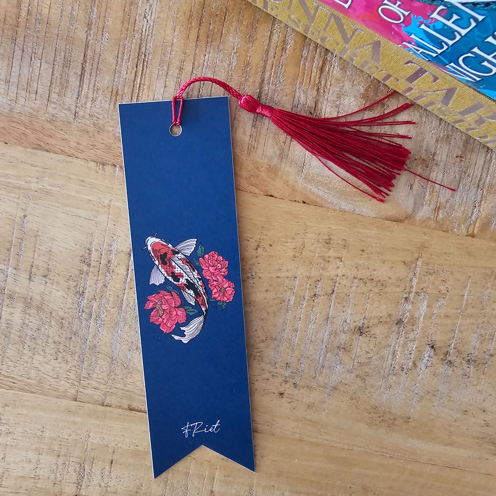 Koi vissen - boekenlegger met kwastje