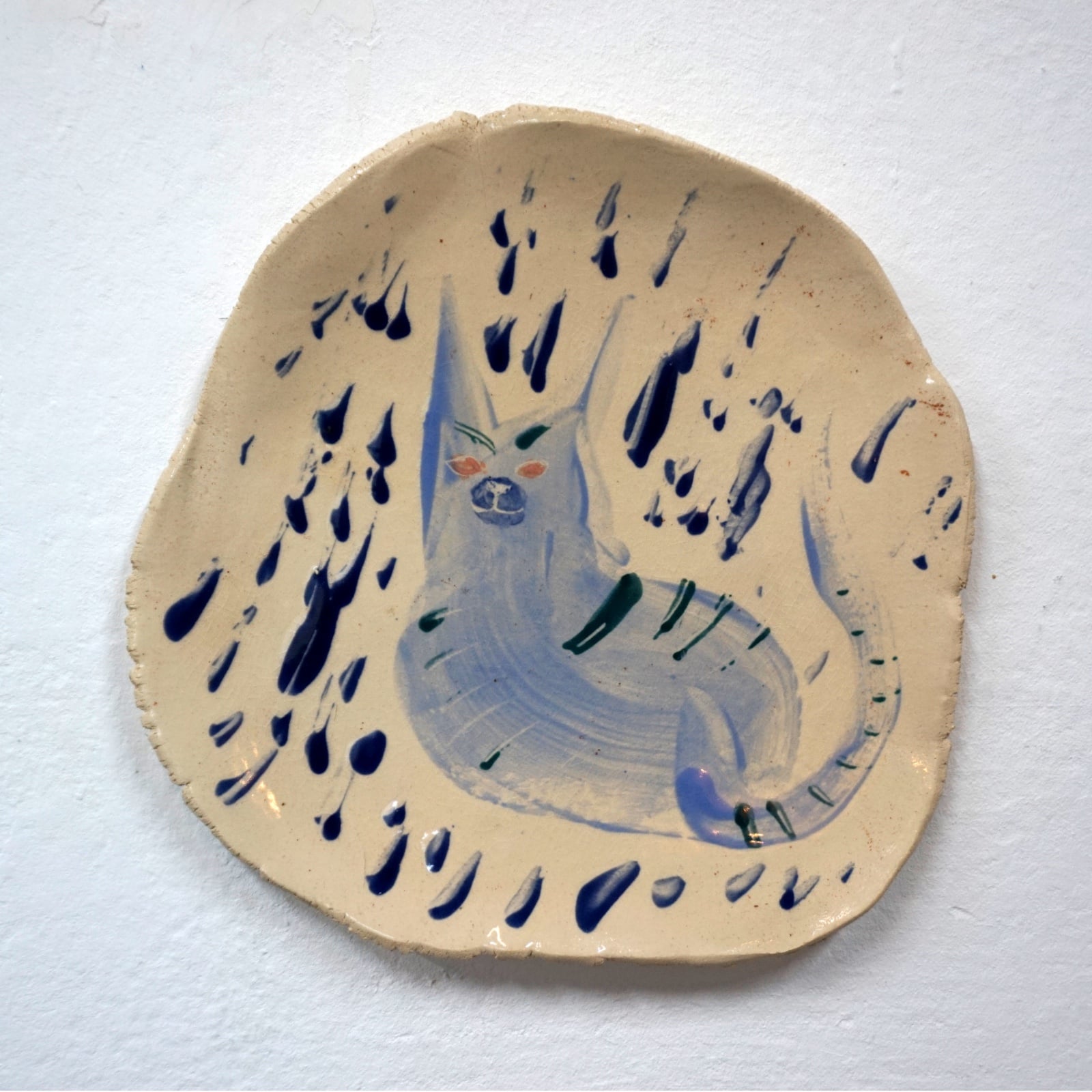 Schilderijtje keramiek Gekke Kat - 107059 Schilderijtje keramiek Gekke Kat