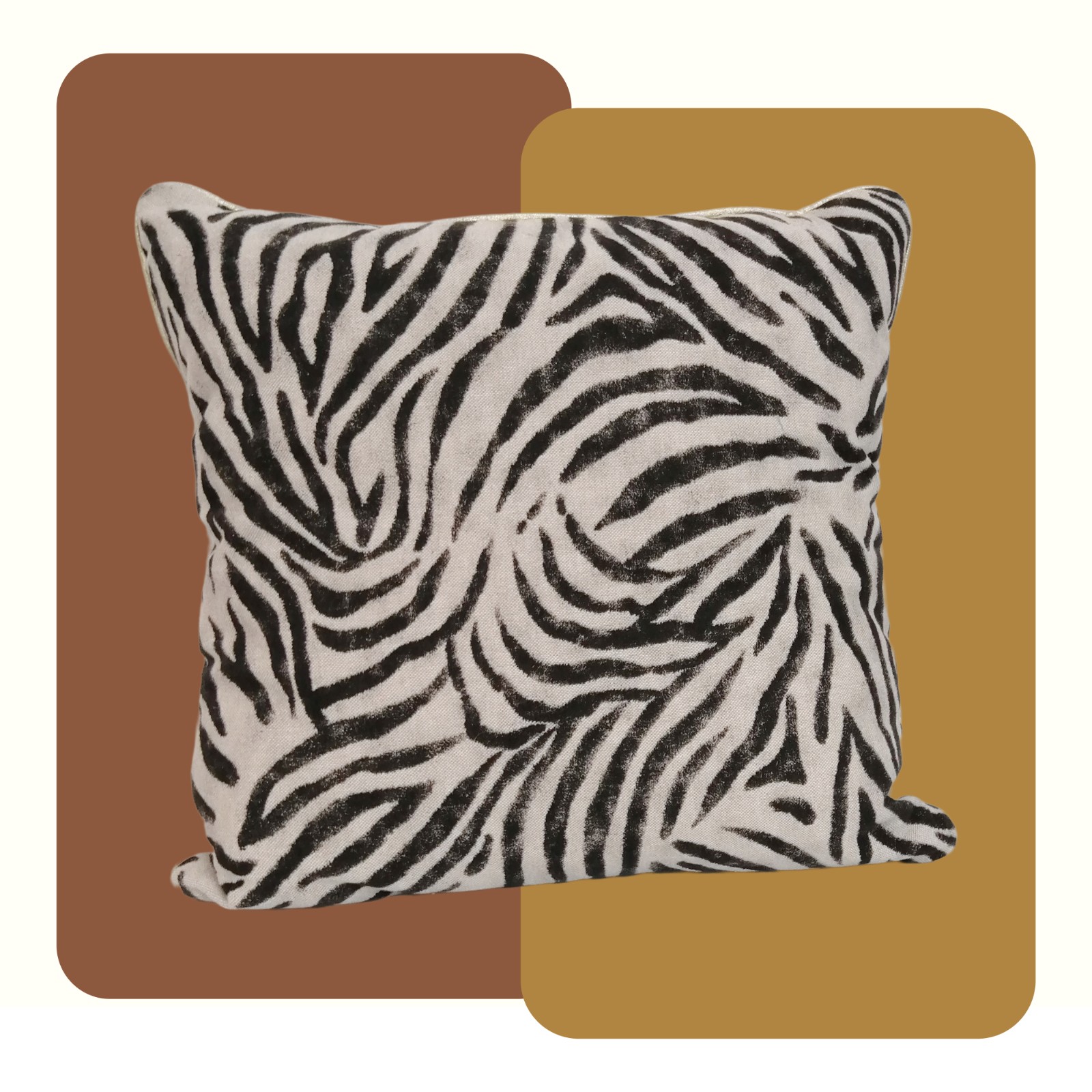 Set van 2 handgemaakte kussens - Zebraprint