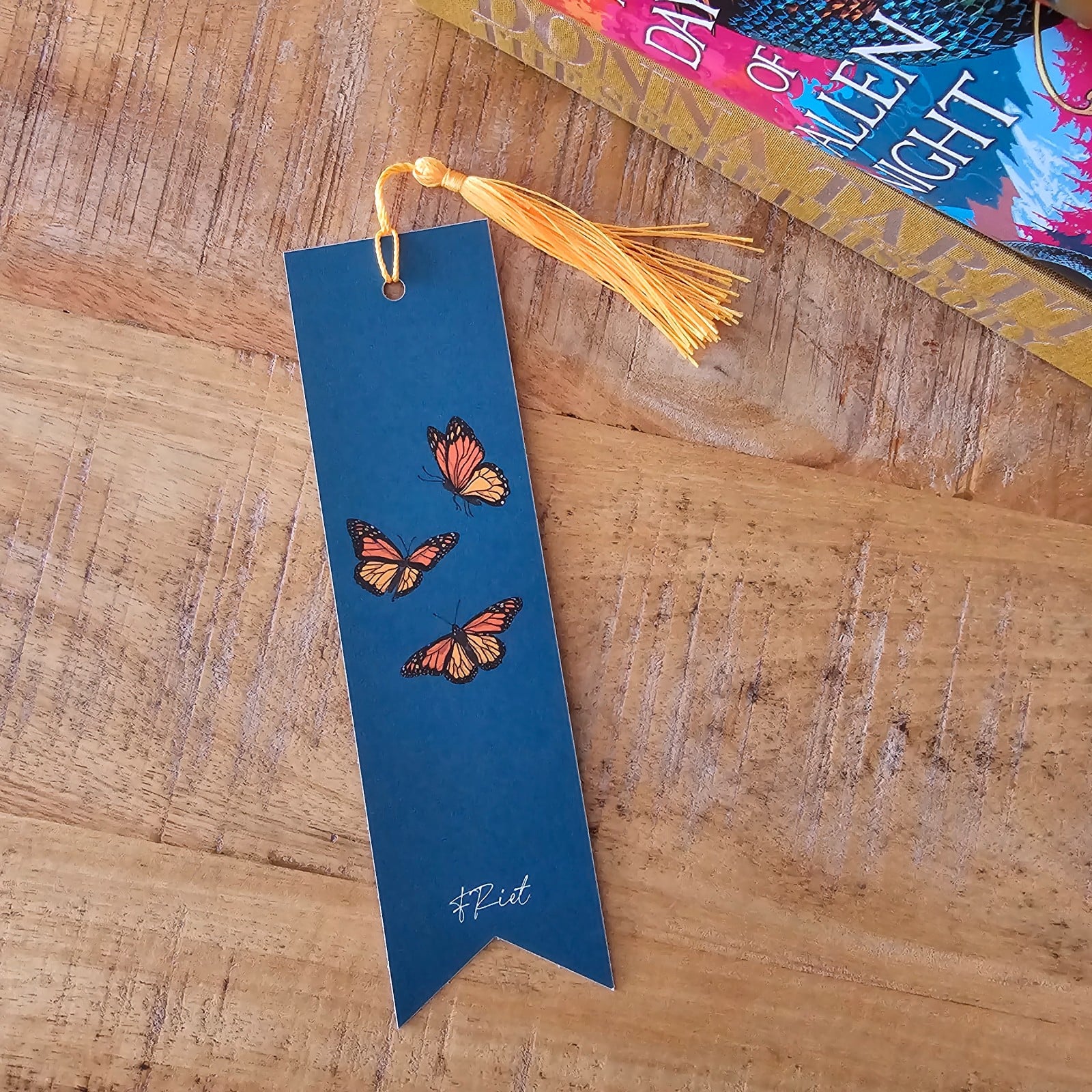 Vlinders - boekenlegger met kwastje