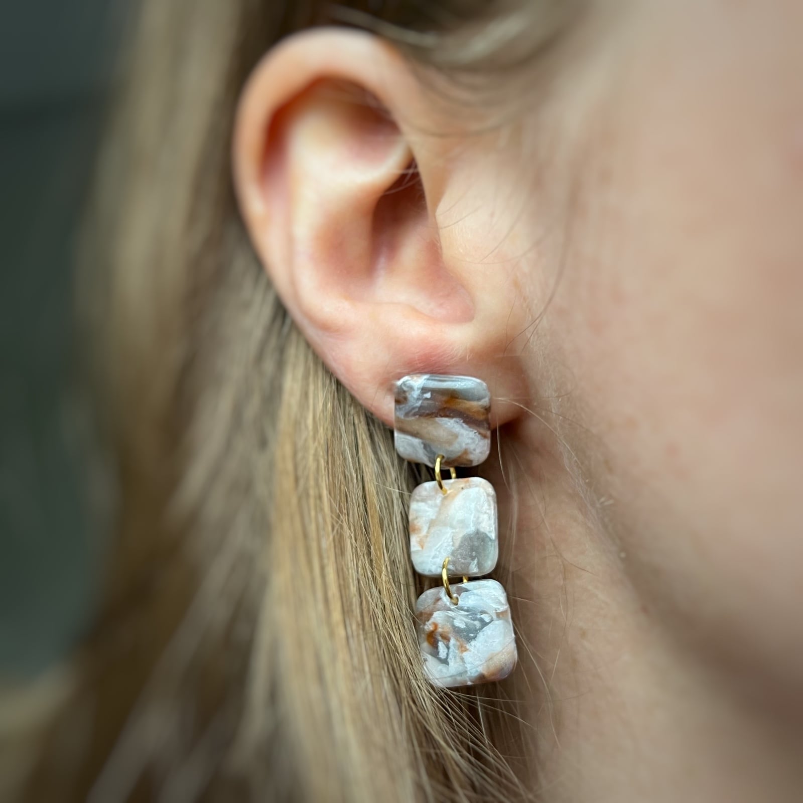 Faux steen oorbellen