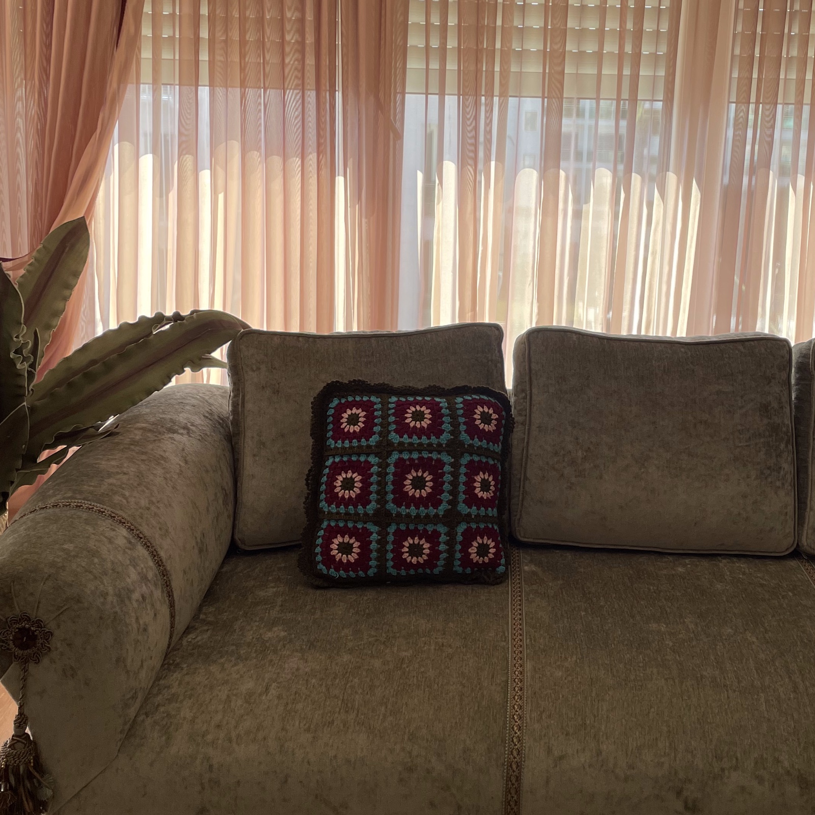 Gehaakt Granny Square kussenhoes