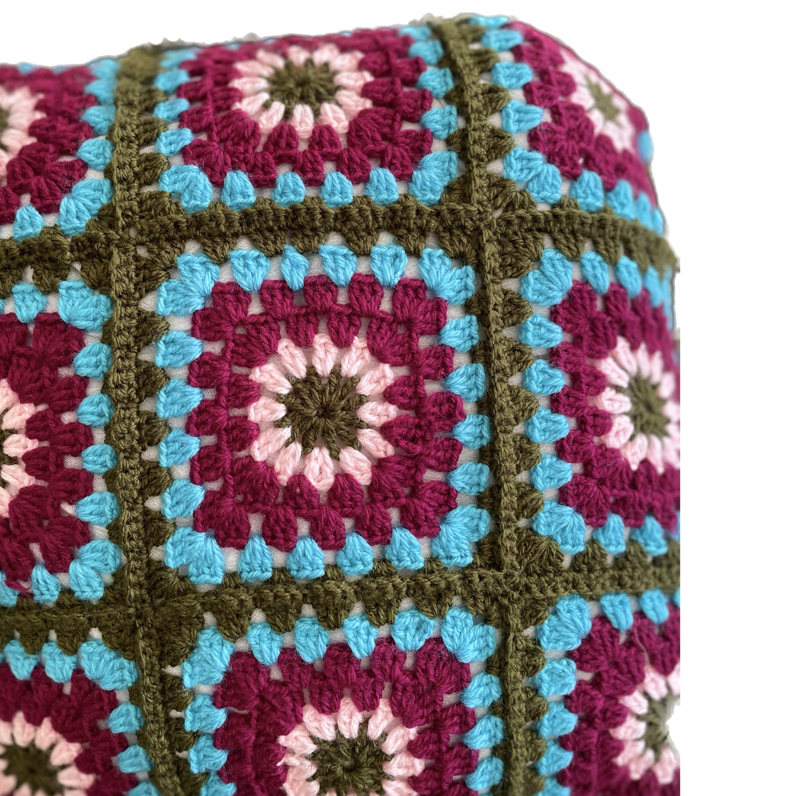 Gehaakt Granny Square kussenhoes