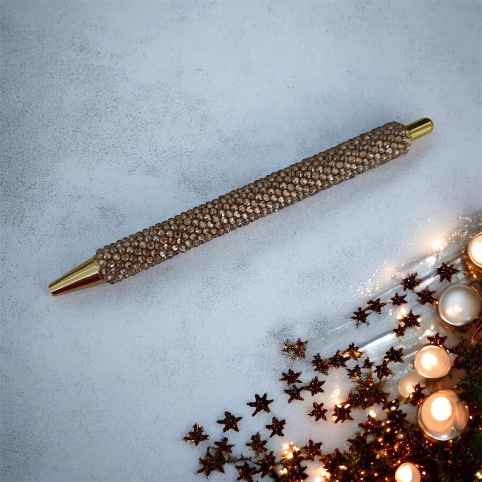 Handmade Luxe Bling Pen Goud