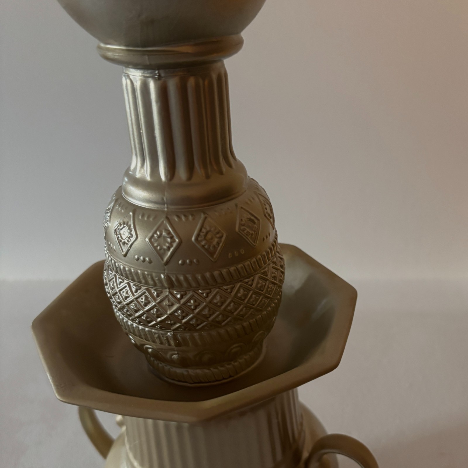 Kandelaar, kerst, kaarshouder, kaarsenhouder, handgemaakt, goudkleur, kaarsen, kringloop