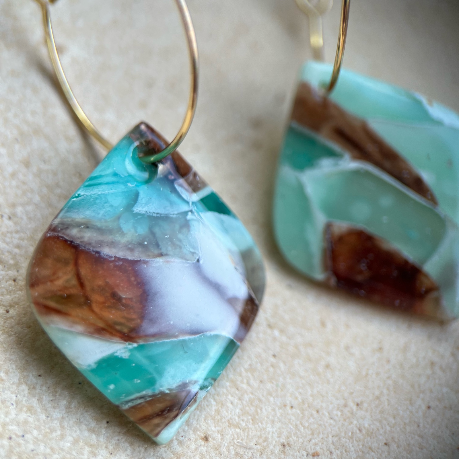 Oceaan oorbellen faux steen II